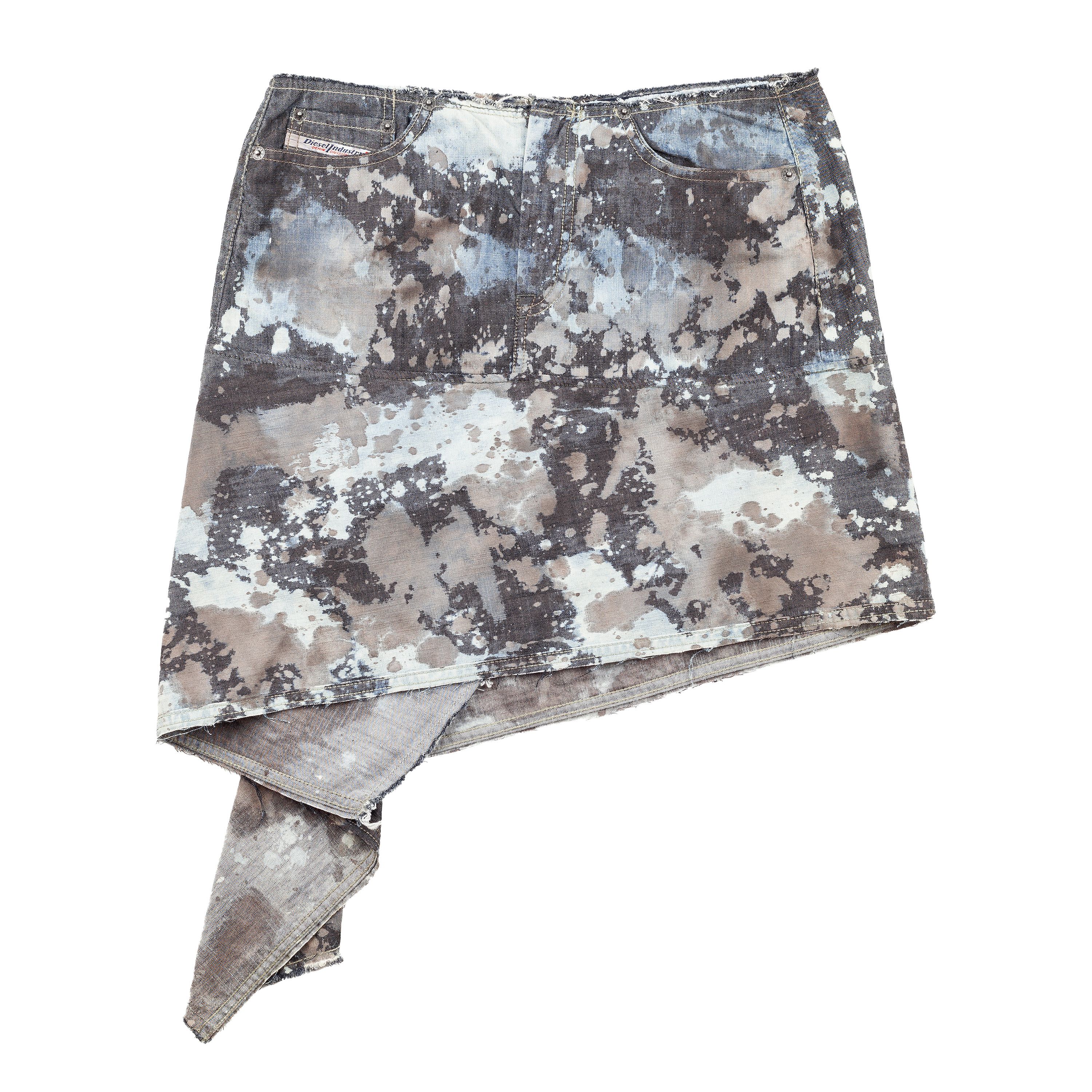 image of Diesel Tie- Dye Asymetrical Skirt in Tye Dye, Women's (Size 26)