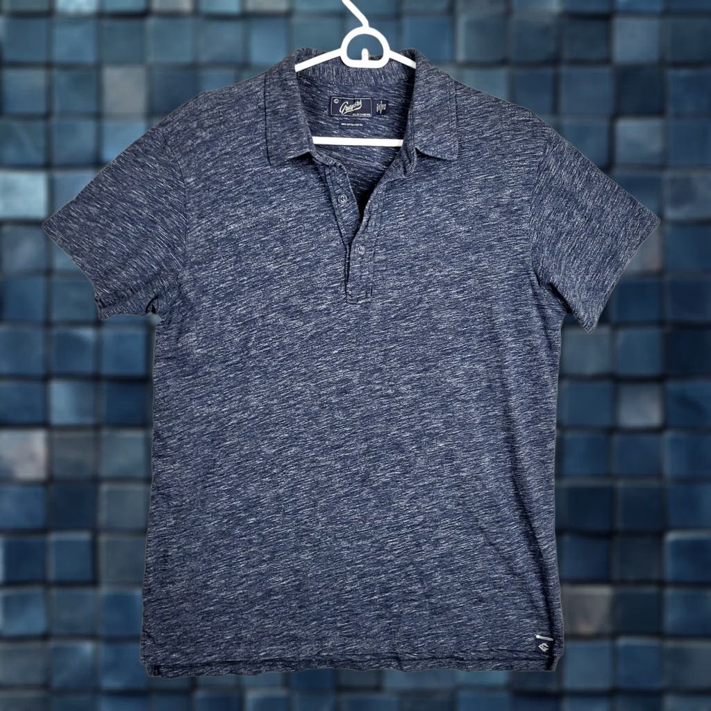 Grayers Grayers Men’s dark Blue cotton 1/4 button up short sleeve Polo Shirt Size M Size US M / EU 48-50 / 2 - 1 Thumbnail