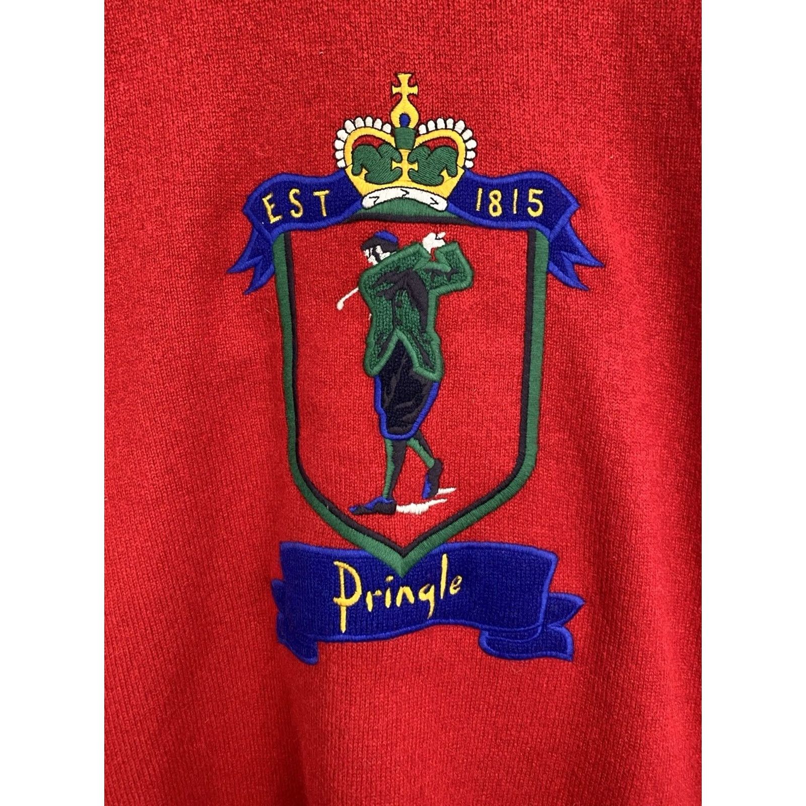 Pringle Of Scotland VINTAGE Pringle Sweater Golf Wool 90s Red XL Men Pullover Scotland Wool, 90s, Golf, Pringle of Scotland Mens XL Red Sweater Size US XL / EU 56 / 4 - 4 Thumbnail
