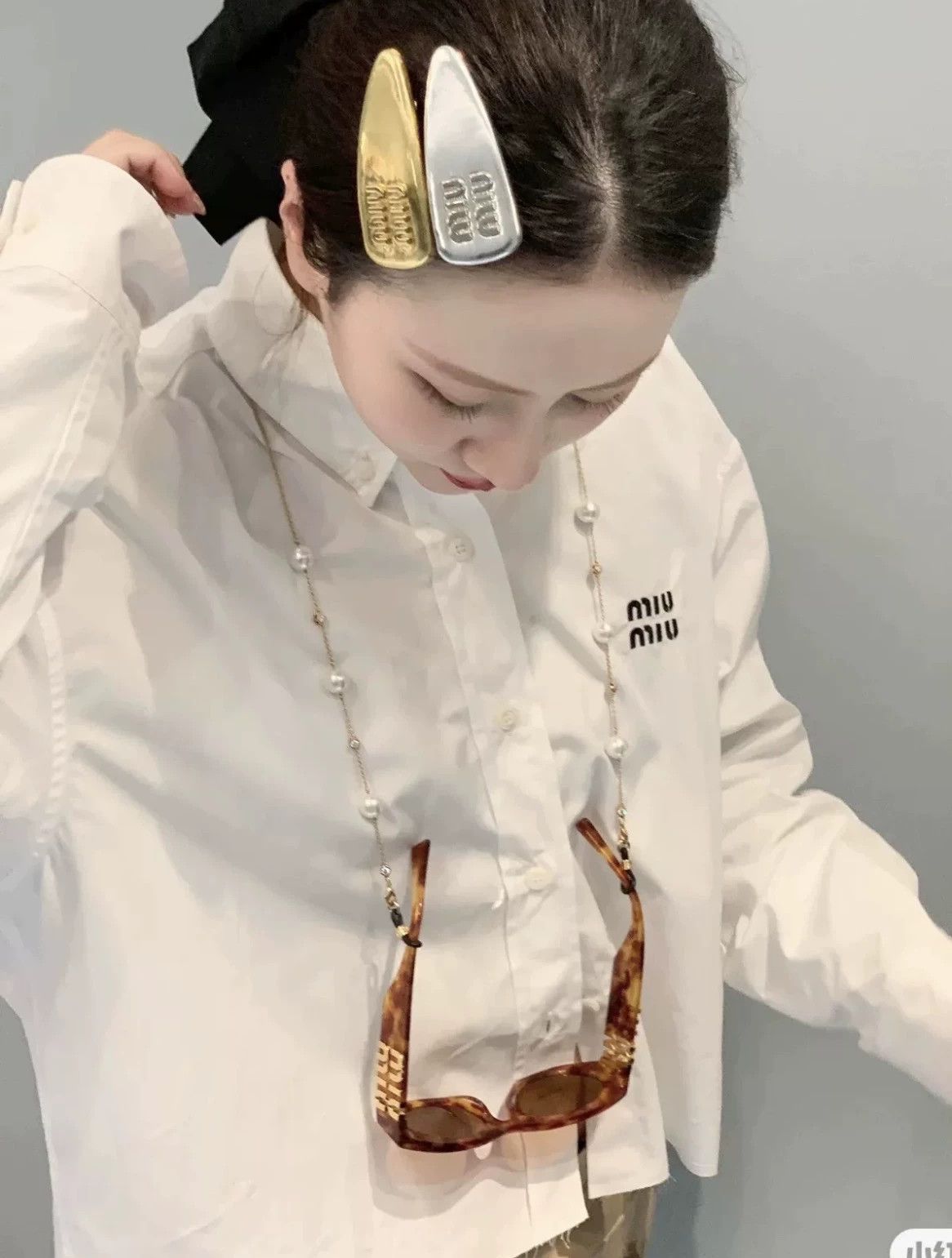 Miu Miu MIU MIU Classic Oversized White Shirt 36 Size XS / US 0-2 / IT 36-38 - 9 Thumbnail