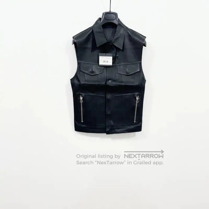 Lanvin Lanvin Black Leather Sleeveless Men's Outerwear . Size US XS / EU 42 / 0 - 1 Thumbnail