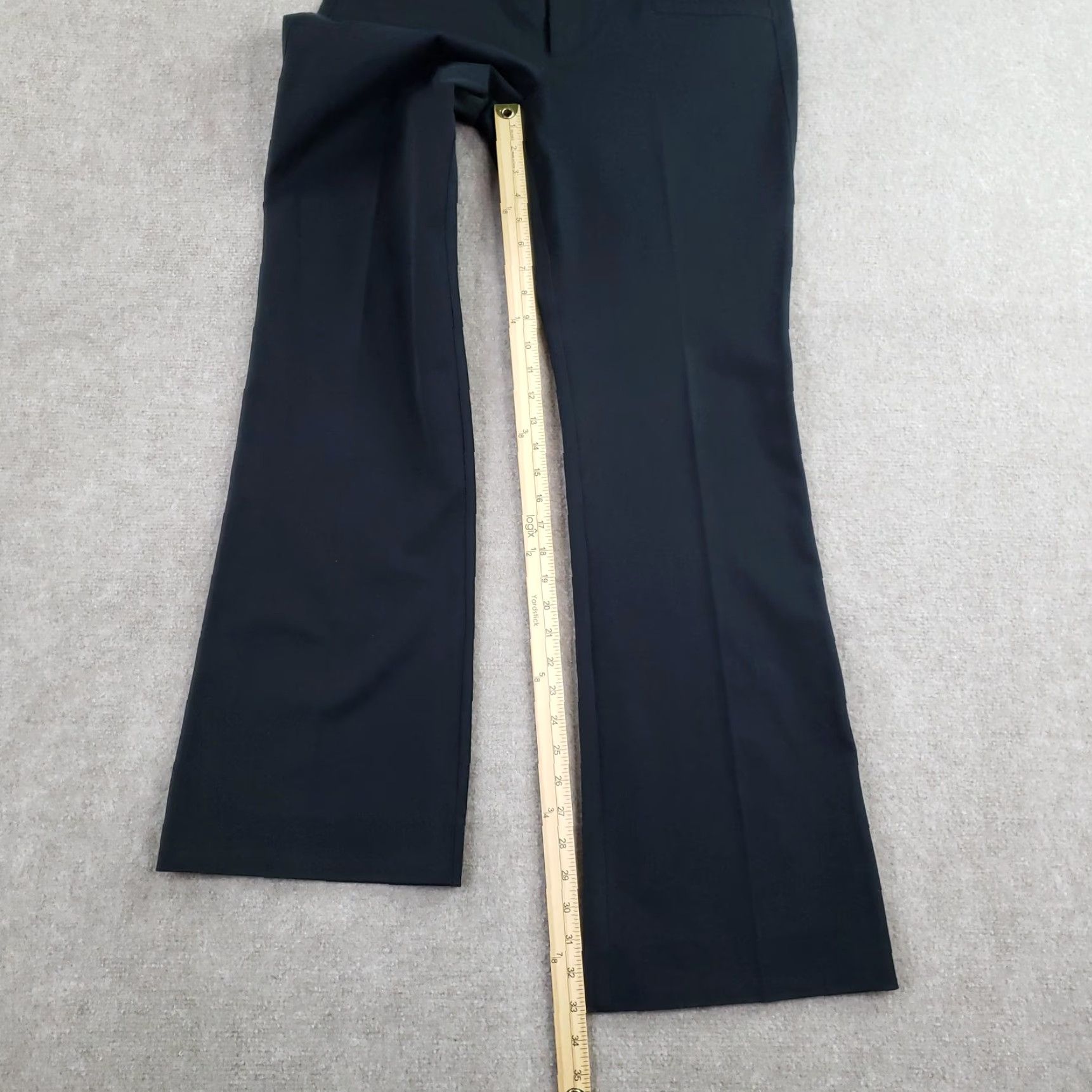 Lilly Pulitzer Lilly Pulitzer Womens Black Bootcut Twill Dress Pants 12 Stretch Workwear Convenience Pockets Size 34" / US 12 / IT 48 - 2 Thumbnail