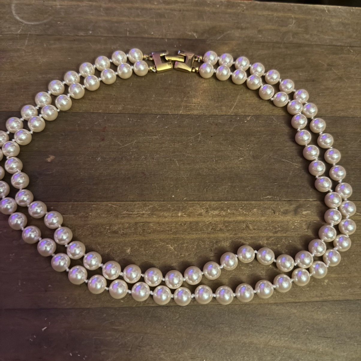 Monet Vintage Monet doubled faux pearl necklace Size ONE SIZE - 2 Thumbnail
