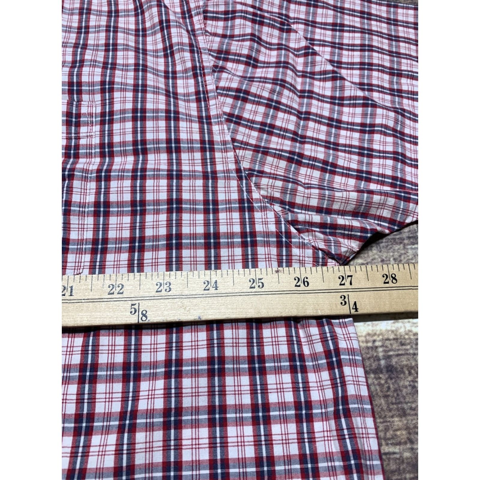 Wrangler Wrangler Short Sleeve Shirt Mens XL Plaid Button-Up Western Color Pink Red White Pattern Size US XL / EU 56 / 4 - 6 Thumbnail