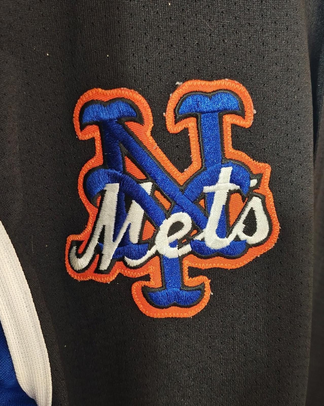 Majestic 1990's Majestic New York Mets Big Patches Black Jersey Size US XXL / EU 58 / 5 - 6 Thumbnail