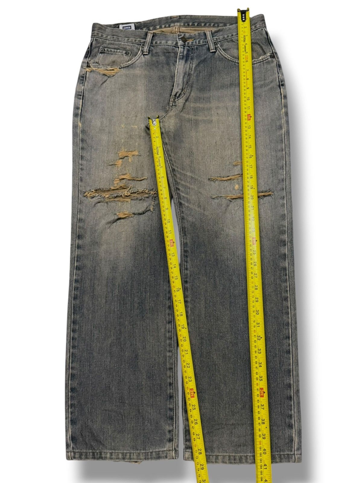 Edwin Vintage EDWIN 403 Japan Denim Jeans | Relaxed Straight | W34 Size US 34 / EU 50 - 15 Thumbnail