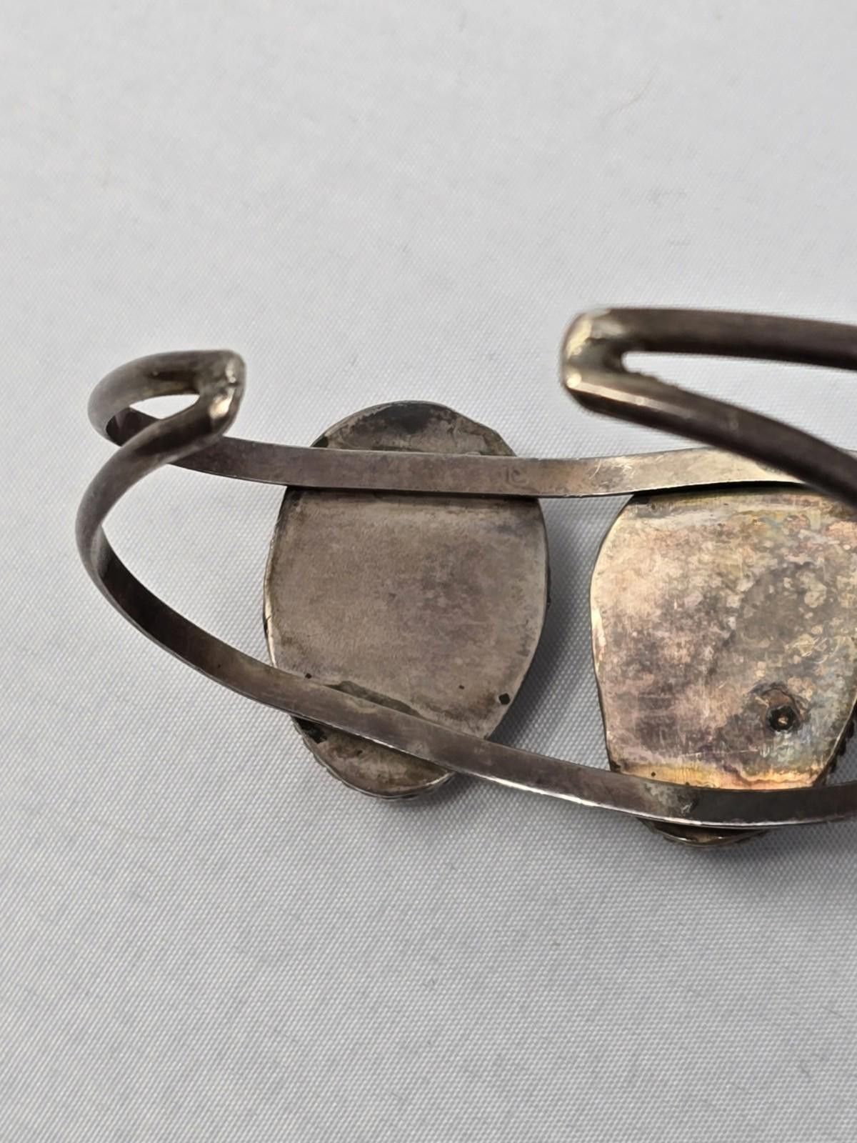 Other Vintage Navajo Sterling Silver Cuff w/ Turquoise & Coral Size ONE SIZE - 5 Thumbnail