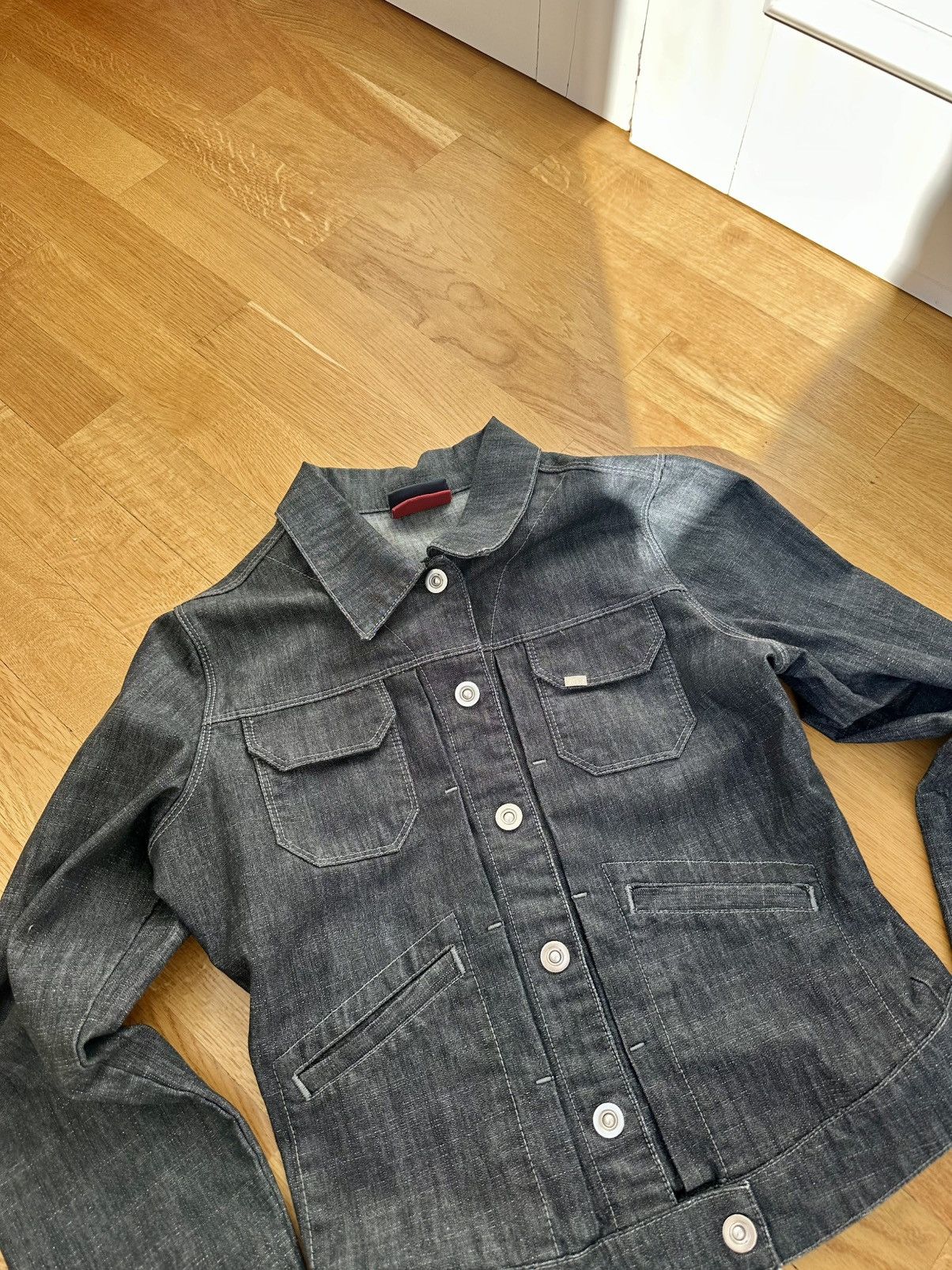 Vintage Motor jeans Denim Jacket Y2K Black Fit Size S / US 4 / IT 40 - 4 Thumbnail