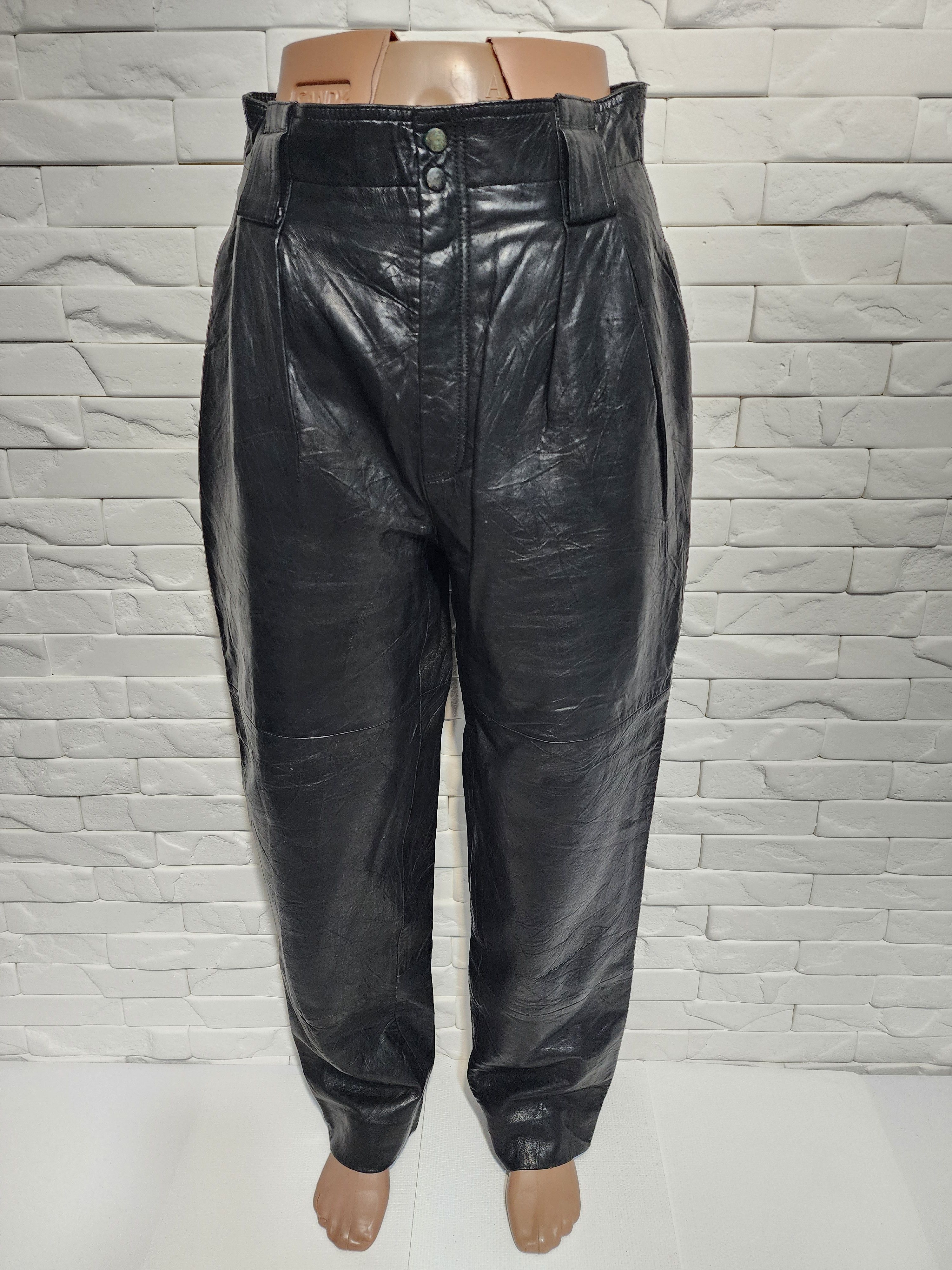 Other Black leather women's pants. Size 29" - 1 Thumbnail