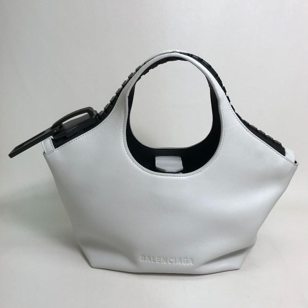 Balenciaga Balenciaga 661854 Megazip Briefcase 2 Way Bag Shoulder Handbag Leather Women White/Black Size ONE SIZE - 1 Thumbnail