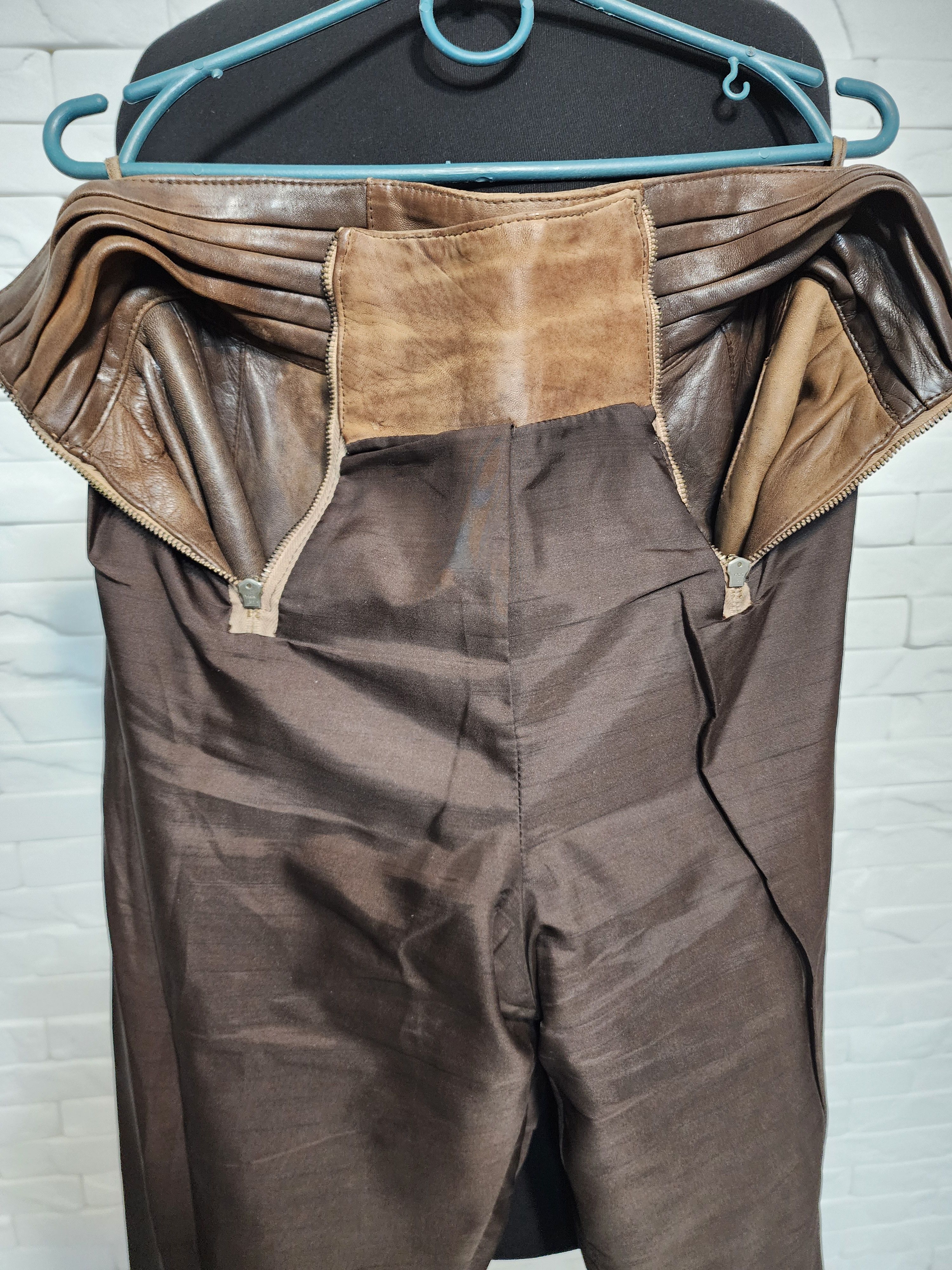 Genuine Leather Genuine Leather Brown Pants: Size 27" / US 4 / IT 40 - 10 Thumbnail