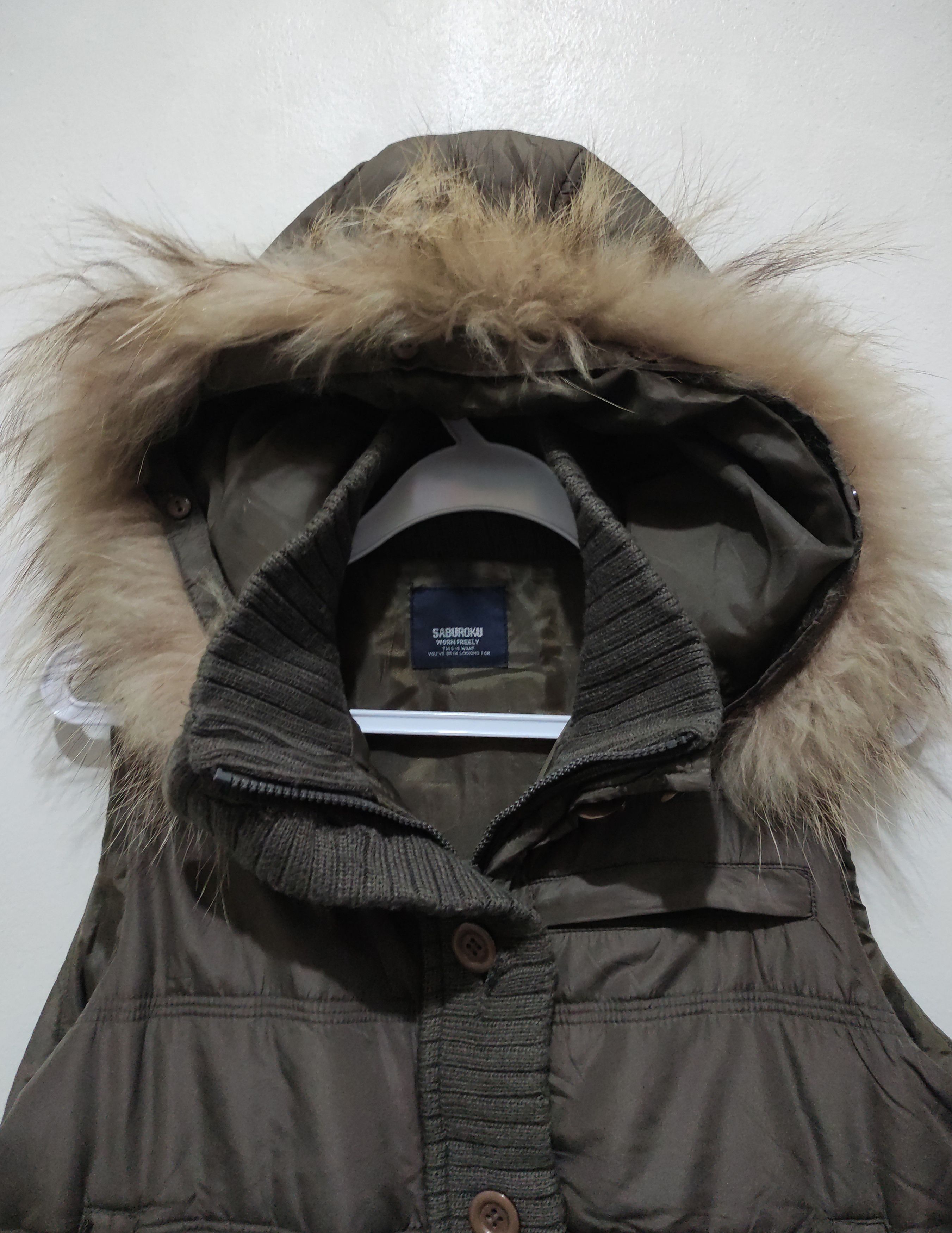 Japanese Brand 2000s Japanese archive Saburoku fur zip Vest Down jacket Size US M / EU 48-50 / 2 - 6 Thumbnail