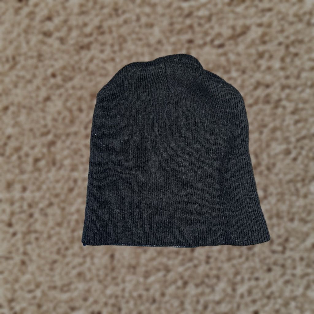 Vintage Beanie Toque Adult One Size Black Knit 100% Acrylic Winter Skate Snow Ski Unbranded Unisex Adults Beanie Hats Mens Womens Boys Girls Size ONE SIZE - 1 Thumbnail