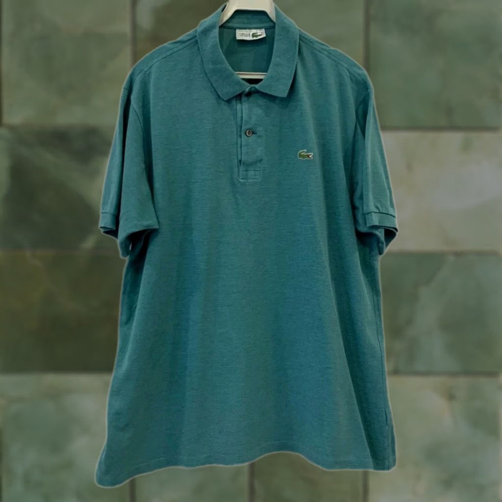 Lacoste VTG Lacoste Polo Shirt Made France Teal Heathered 80s XL Men Size US XL / EU 56 / 4 - 1 Thumbnail