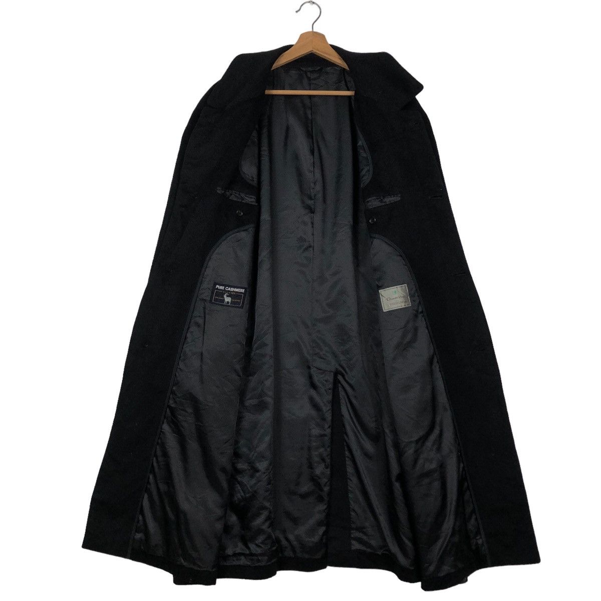 Issey Miyake Rich Black Vintage Wool Long Jacket Herringbone DonatoVinci Size US L / EU 52-54 / 3 - 14 Thumbnail