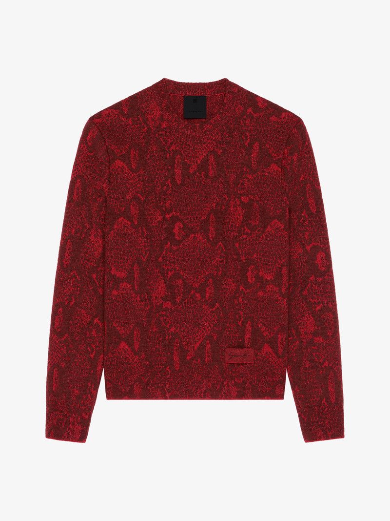 Givenchy o1n1vont0326 Sweater In Snake in Red Size US M / EU 48-50 / 2 - 1 Thumbnail