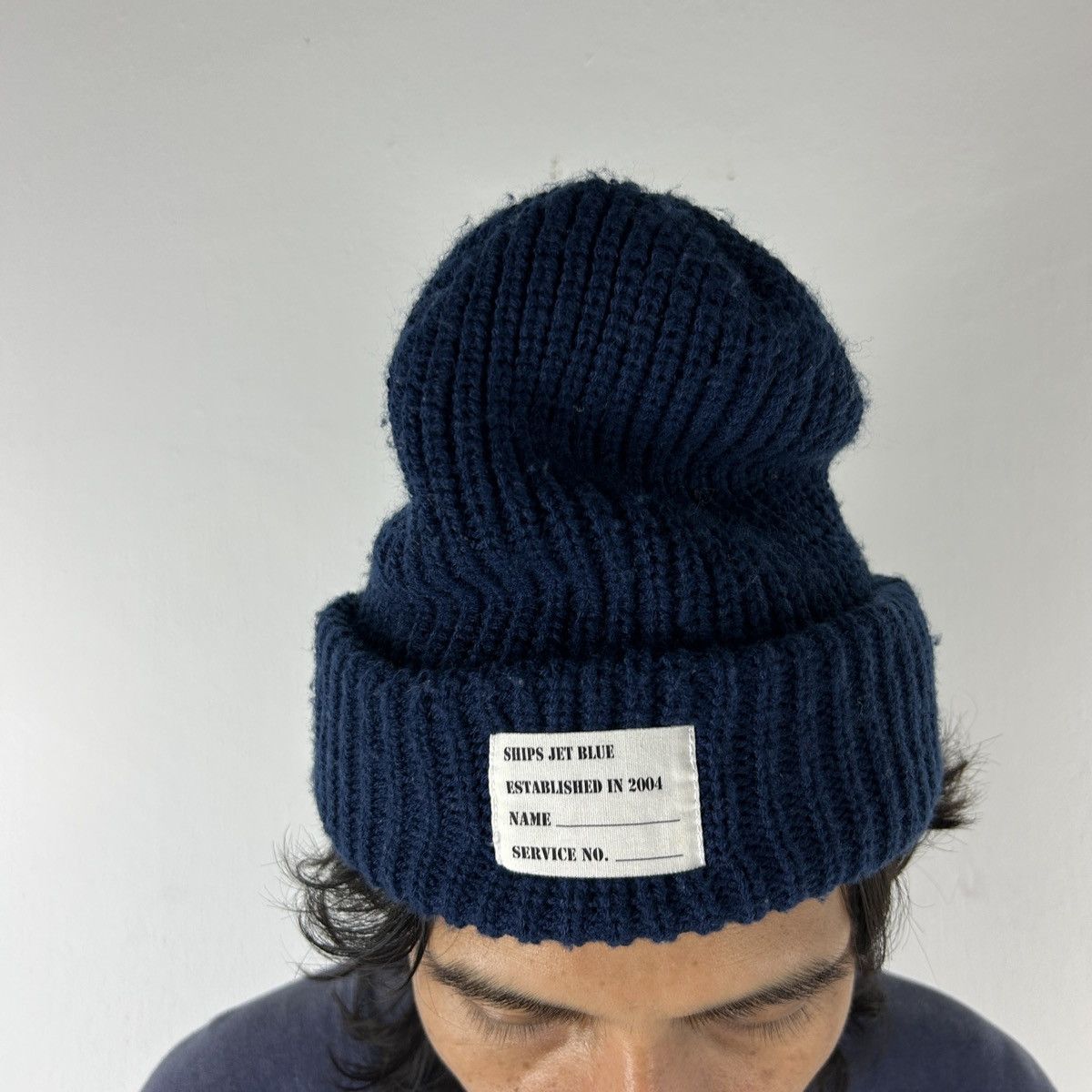 SHIPS × Ships Jet Blue Ships Jet Blue - USN Beanie Size ONE SIZE - 3 Thumbnail