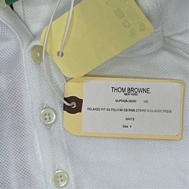 Thom Browne Thom Browne Classic Stripe Short Sleeve Polo Shirt -2507 Size US L / EU 52-54 / 3 - 3 Thumbnail