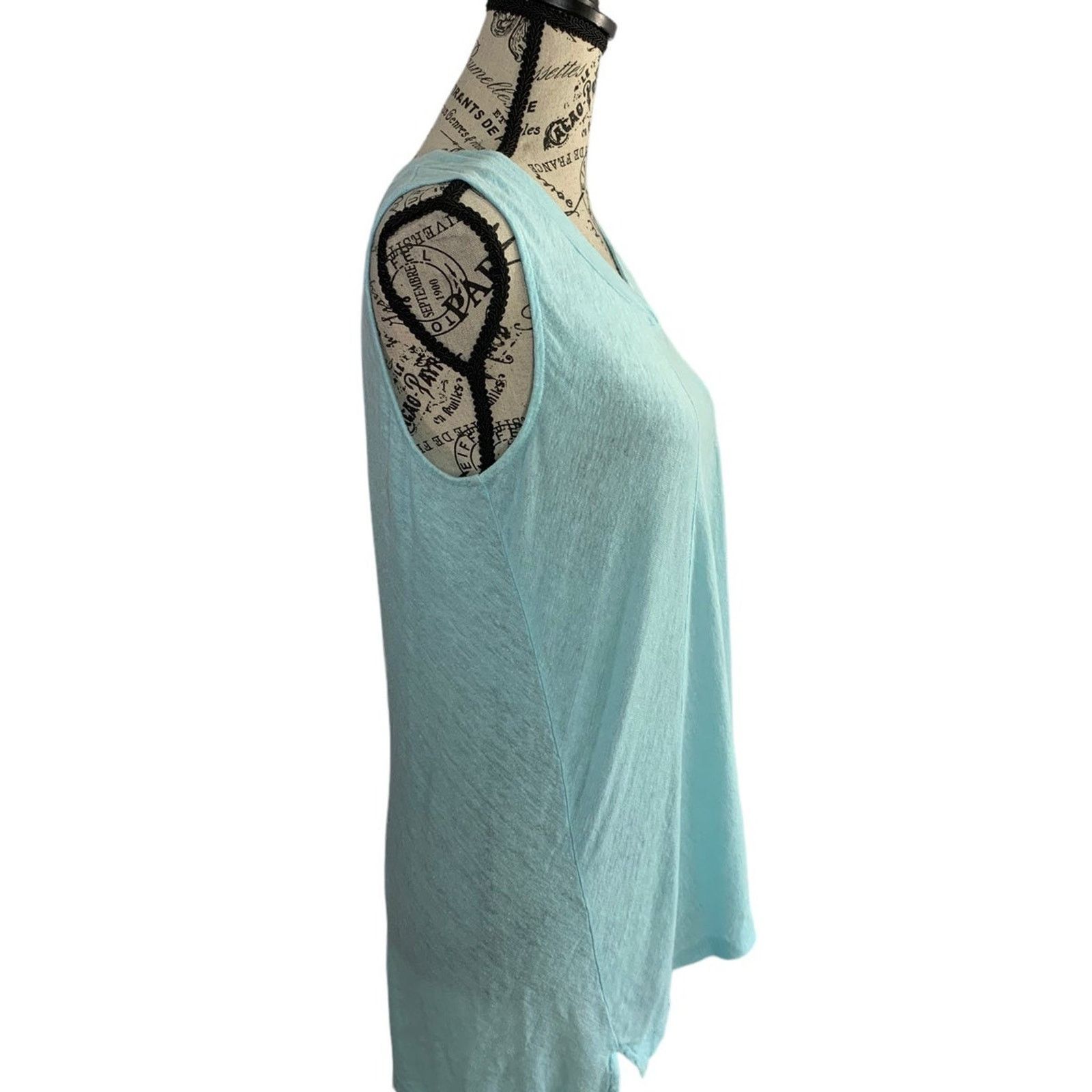 Willi Smith Willi Smith Women's Size Medium Blouse 100% Linen Sleeveless Size M / US 6-8 / IT 42-44 - 4 Thumbnail