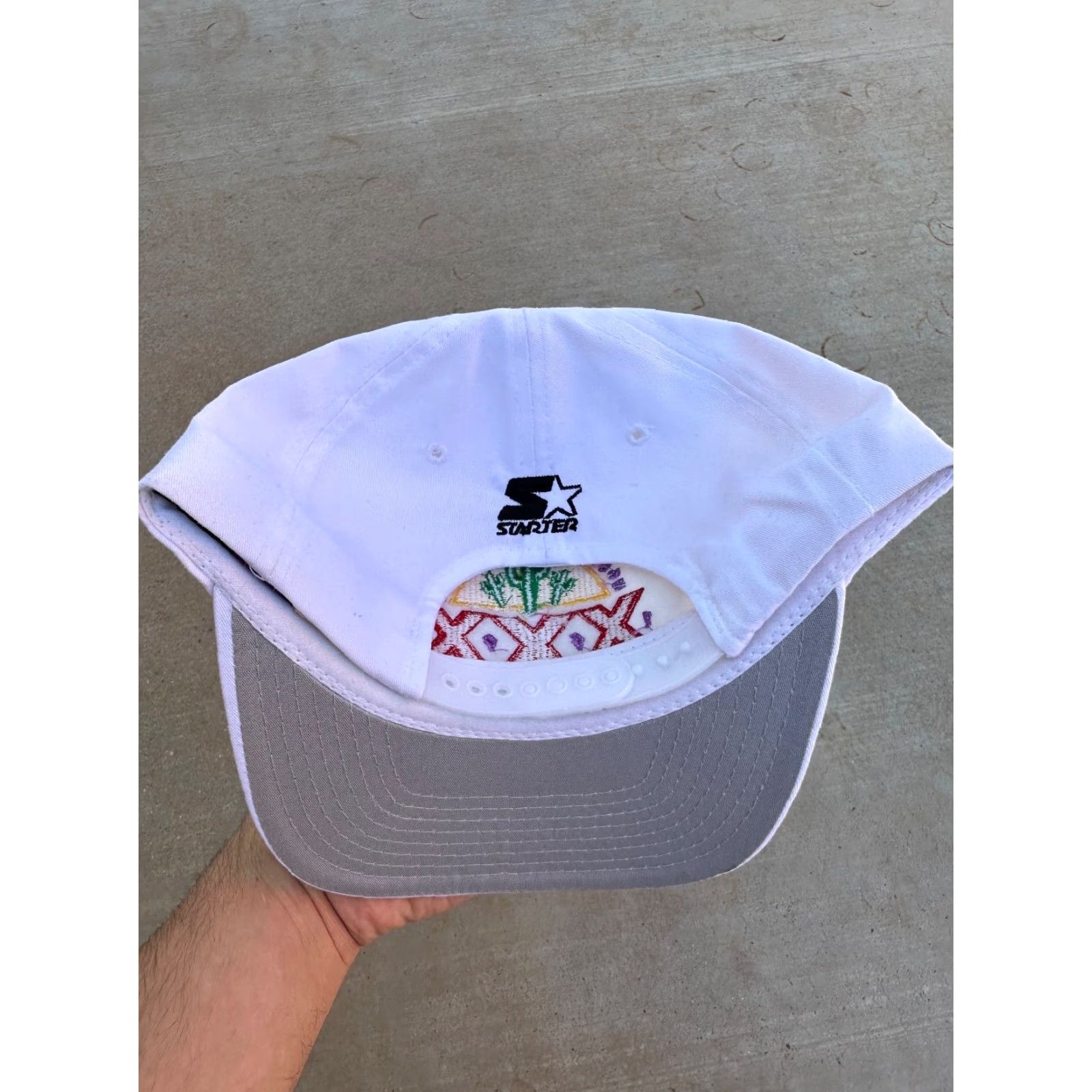 Starter VINTAGE Starter Baseball Cap Men Adjustable White Cotton Polyester Arizona Host To Super Bowl XXX 1996 Classic Dad Outdoor Western Cap Mens Size ONE SIZE - 2 Thumbnail