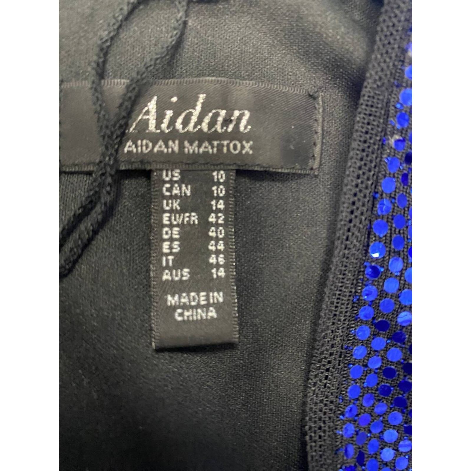 & Other Stories Aidan Mattox prom wedding Cobalt Blue 10 A000406 Size L / US 10 / IT 46 - 5 Thumbnail