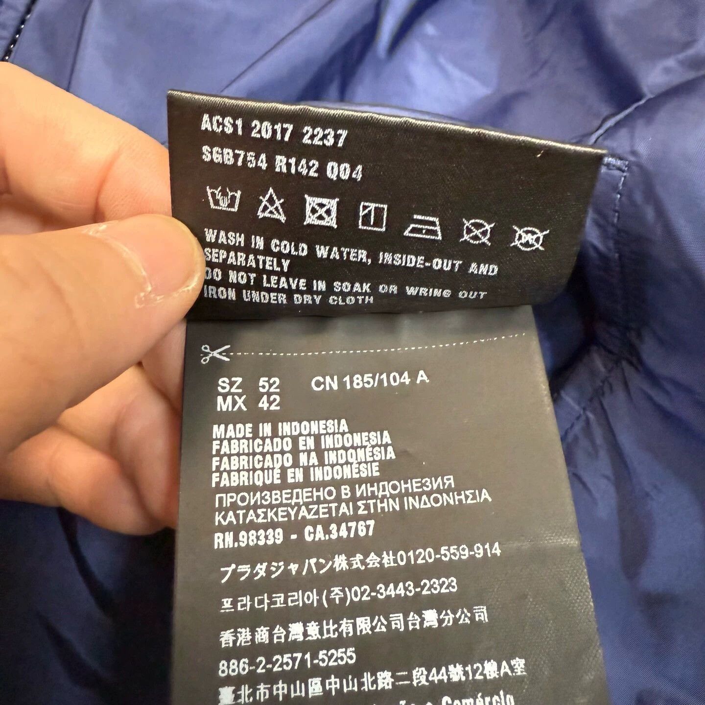 Prada Prada blue double-faced cotton jacket 52 Size US L / EU 52-54 / 3 - 5 Thumbnail