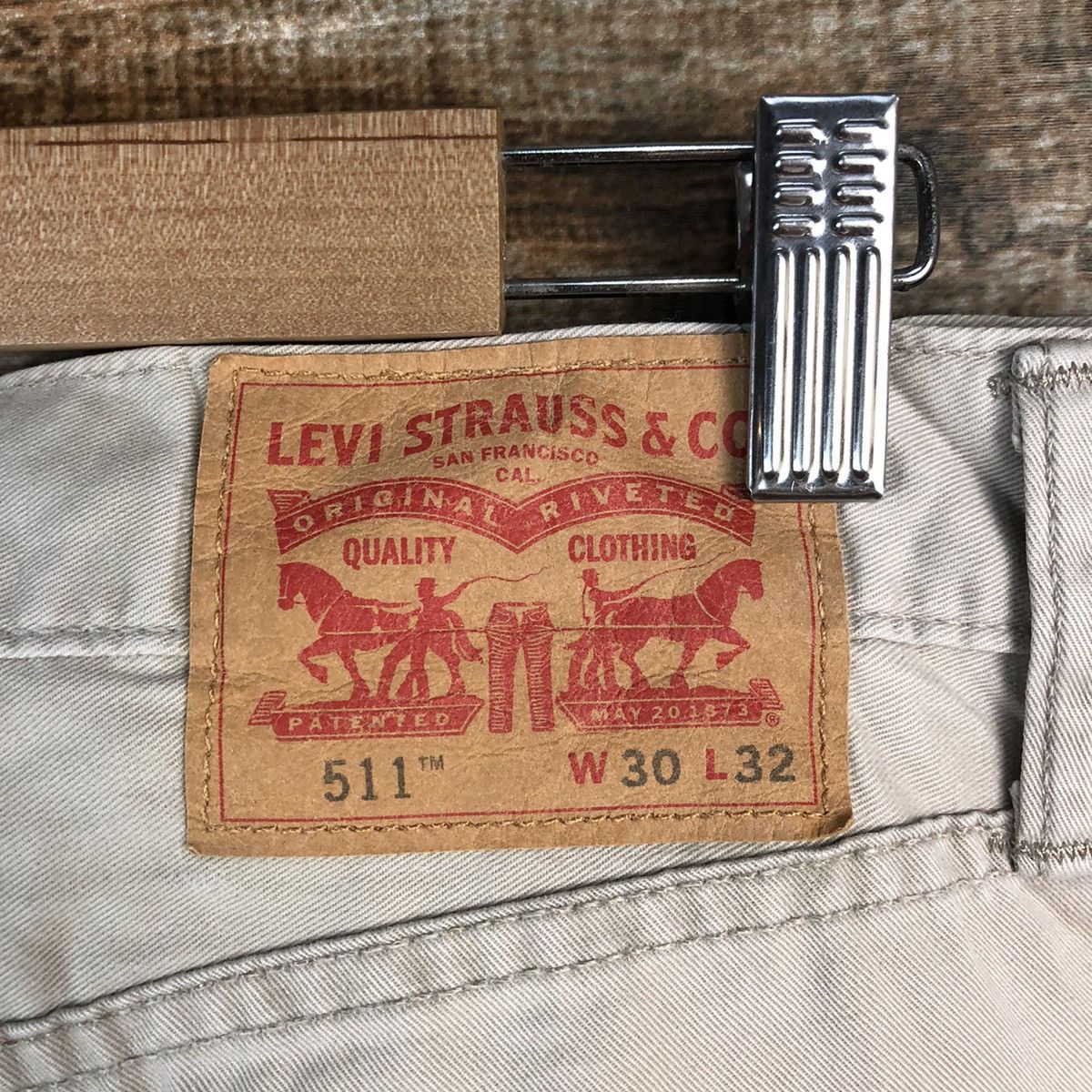 Levi's DL Levis 511 Brown Casual Cargo Pants #C196 Size US 30 / EU 46 - 18 Thumbnail