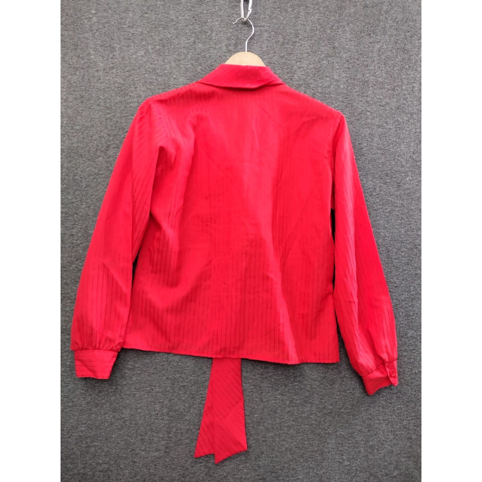 Vintage Unbranded Women's Red Tie Neck Blouse Size M Size M / US 6-8 / IT 42-44 - 2 Thumbnail