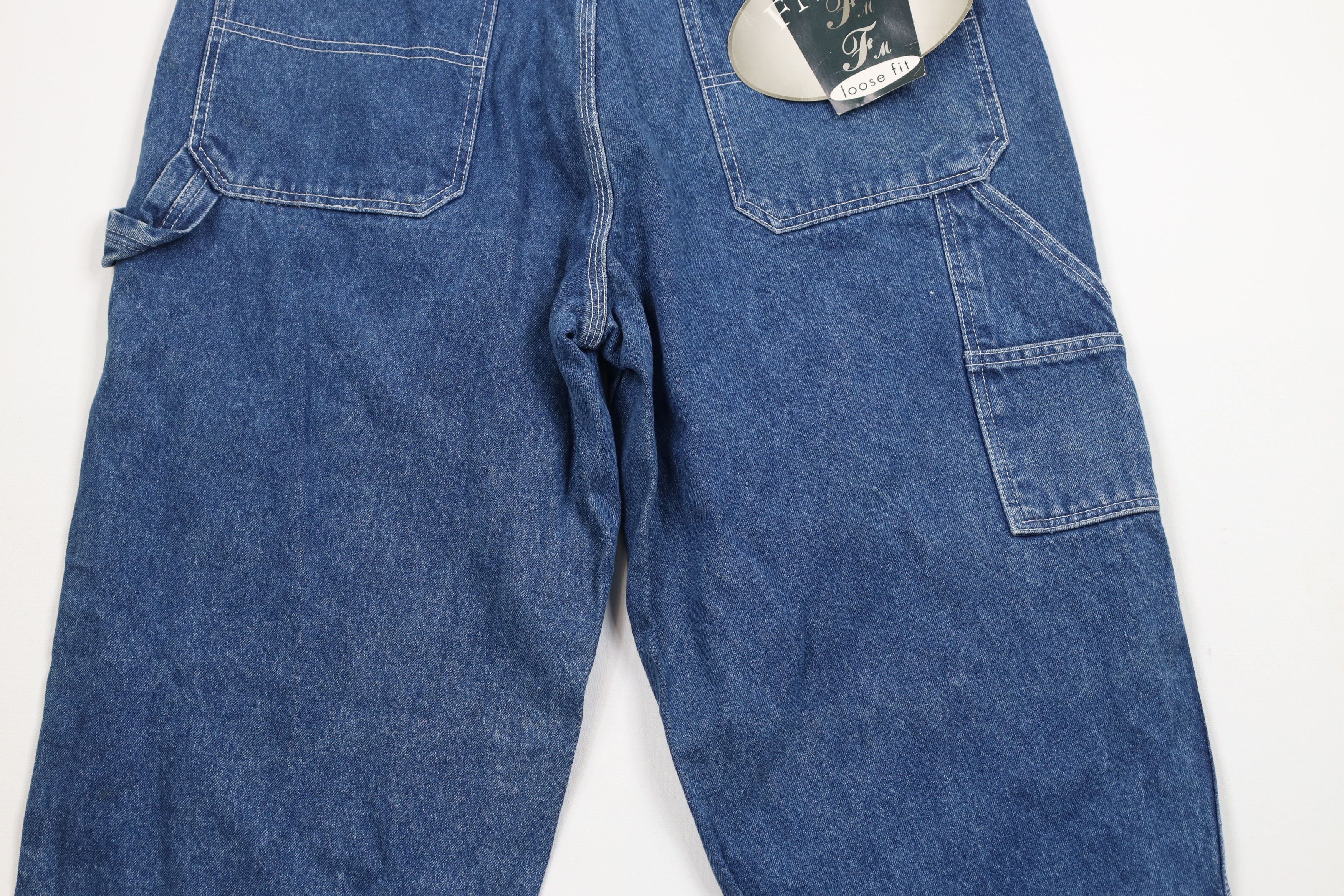 Vintage Deadstock Vintage 90s Streetwear Fit Wide Leg Dungaree Jeans Size US 34 / EU 50 - 10 Thumbnail