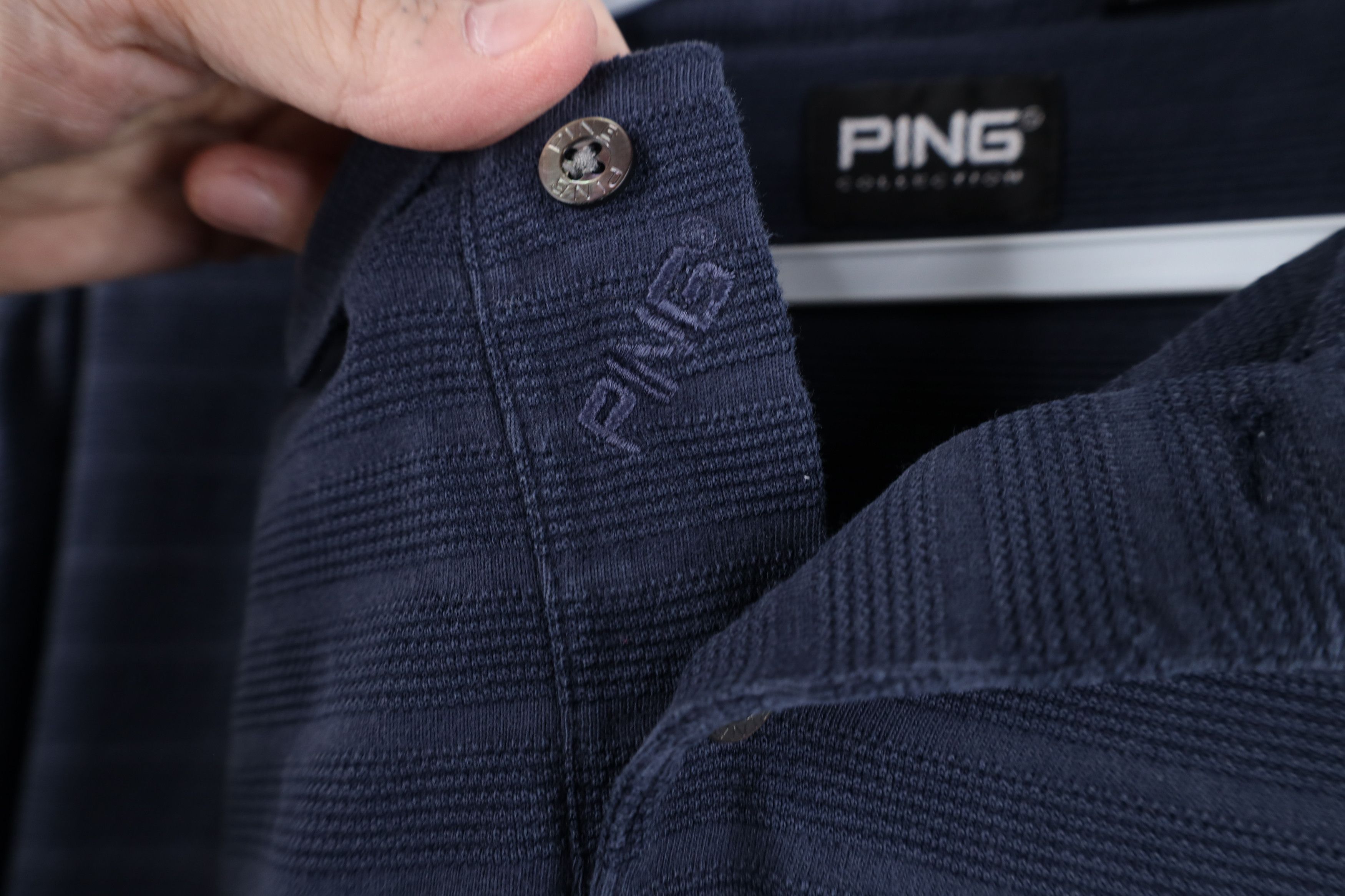 PING Vintage 90s Y2K Ping Golf Spell Ribbed Golfing Polo Shirt Size US L / EU 52-54 / 3 - 6 Thumbnail