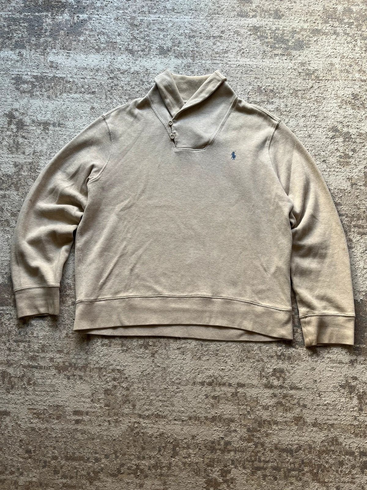 Polo Ralph Lauren Polo Ralph Lauren Sz L Small Pony Beige Sweatshirt Size US L / EU 52-54 / 3 - 1 Thumbnail
