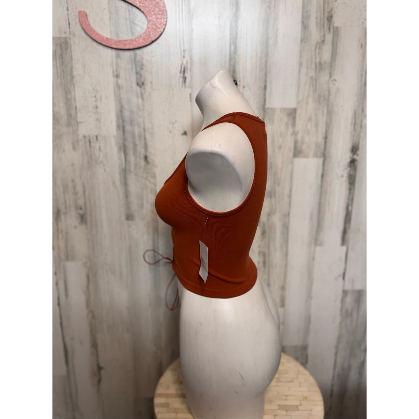 Forever 21 Forever 21 Rust Orange Lace-Up Front Tank Top Women’s Size S Size S / US 4 / IT 40 - 2 Thumbnail