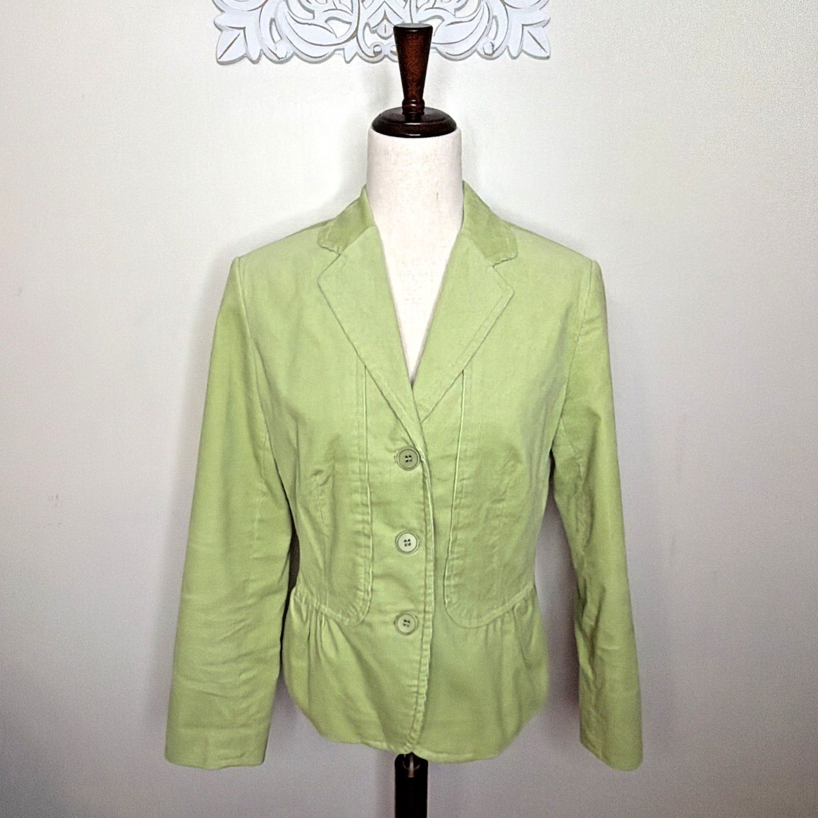 Talbots Talbots Women's 6 Corduroy Jacket Lined Stretch Spring GREEN Size M / US 6-8 / IT 42-44 - 1 Thumbnail