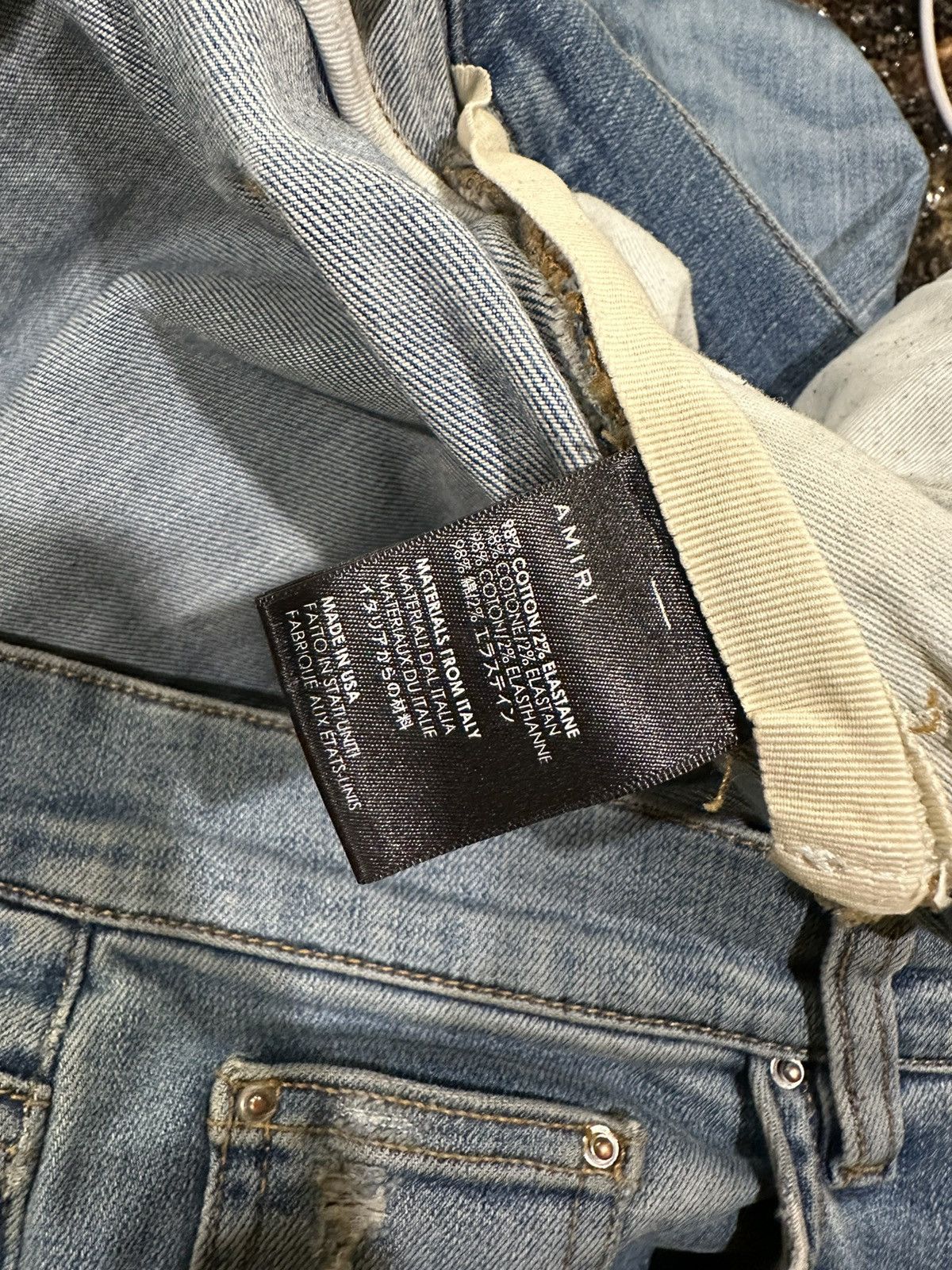 Amiri Amiri Stone Wash Blue Stack Denim Jeans Size US 38 / EU 54 - 12 Thumbnail