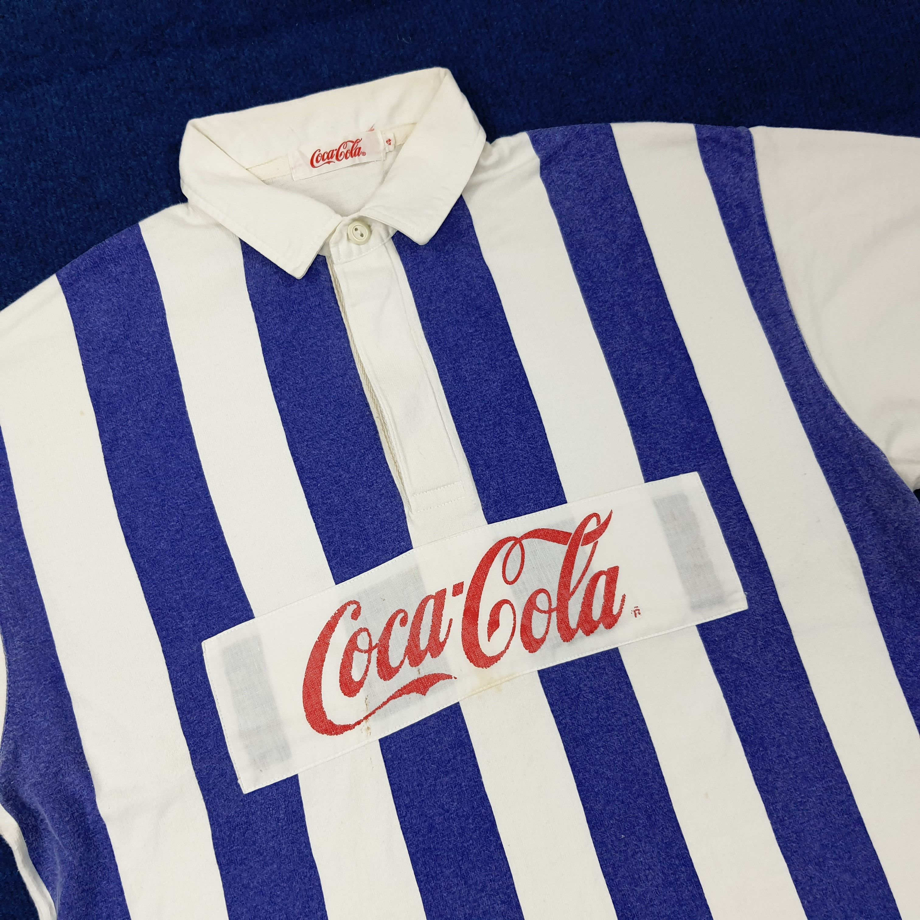 Coca Cola Vintage Coca Cola Stripes Polo Shirt C267N38 Size US L / EU 52-54 / 3 - 2 Thumbnail