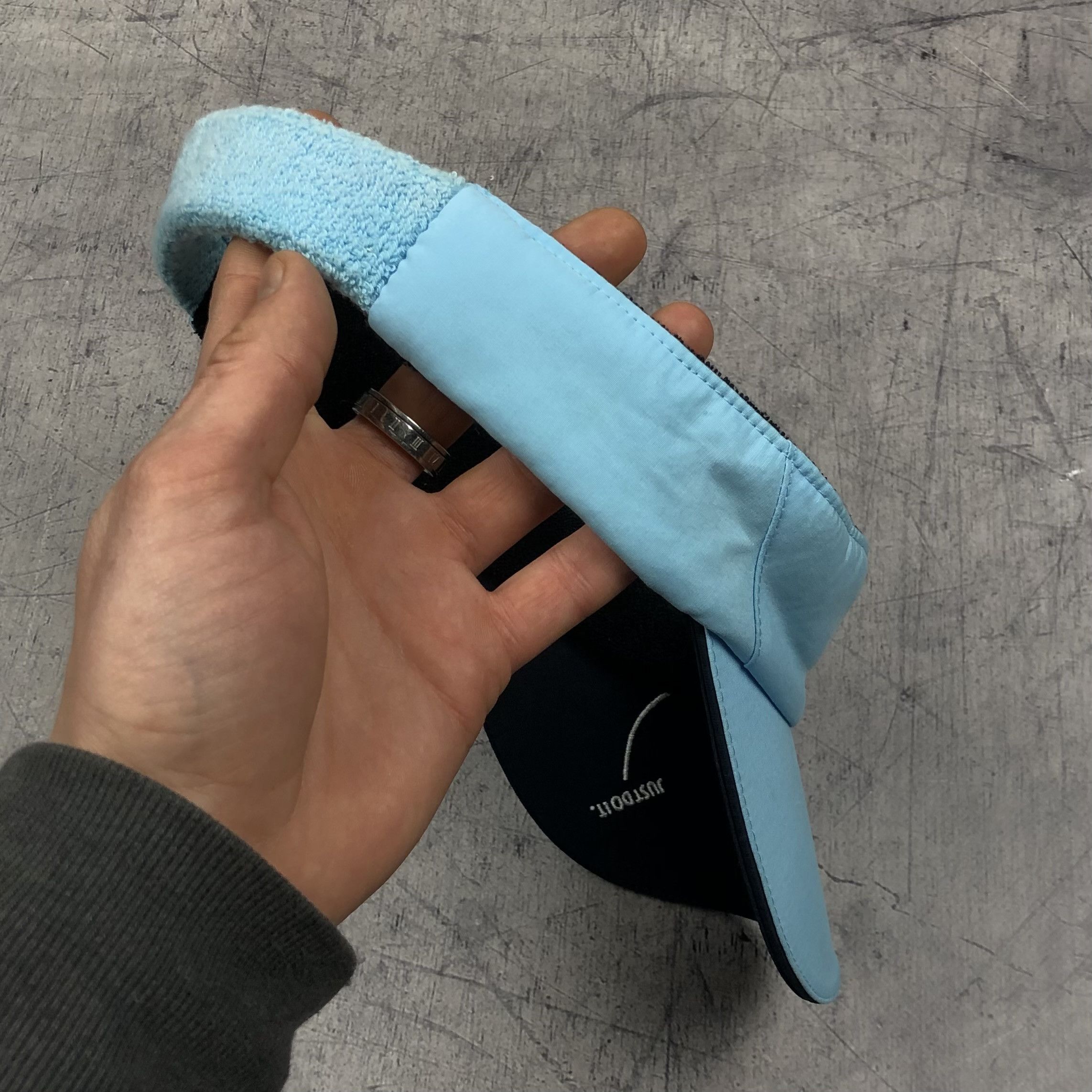 Nike Vintage Nike Swoosh Just Do It Visor Cap Size ONE SIZE - 6 Thumbnail