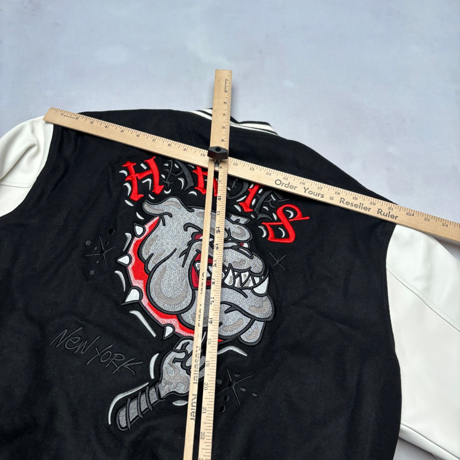 Hardies Hardware Hardies Hardware Bully Varsity Jacket Men's Large Leather Size US L / EU 52-54 / 3 - 10 Thumbnail