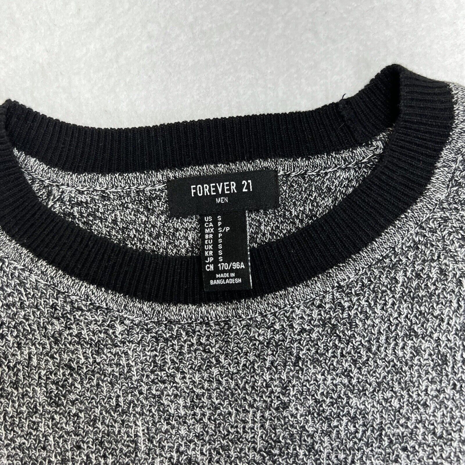 Forever 21 Forever 21 Heather Gray Black Long Sleeve Knit Sweater Size US S / EU 44-46 / 1 - 3 Thumbnail