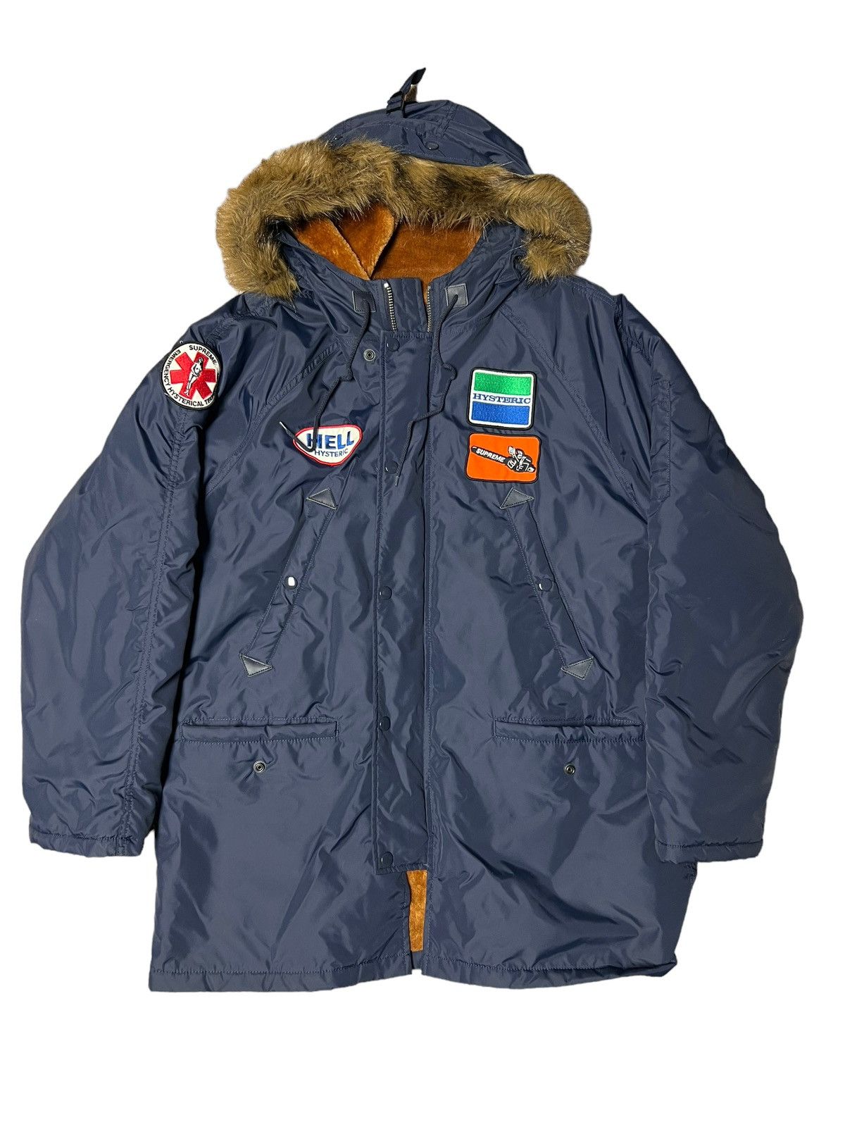 image of Hysteric Glamour N-3B Navy Parka, Men's (Size Medium)