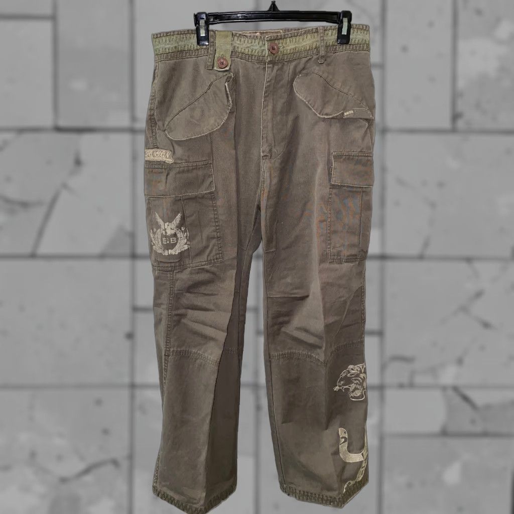Vintage B.B. London Mens Brown Cotton Zip Fly Cargo Pants Size 34 Inseam 29 Inches Regular Front Flat Cargo London Mens Caro Jeans? Size US 34 / EU 50 - 1 Thumbnail