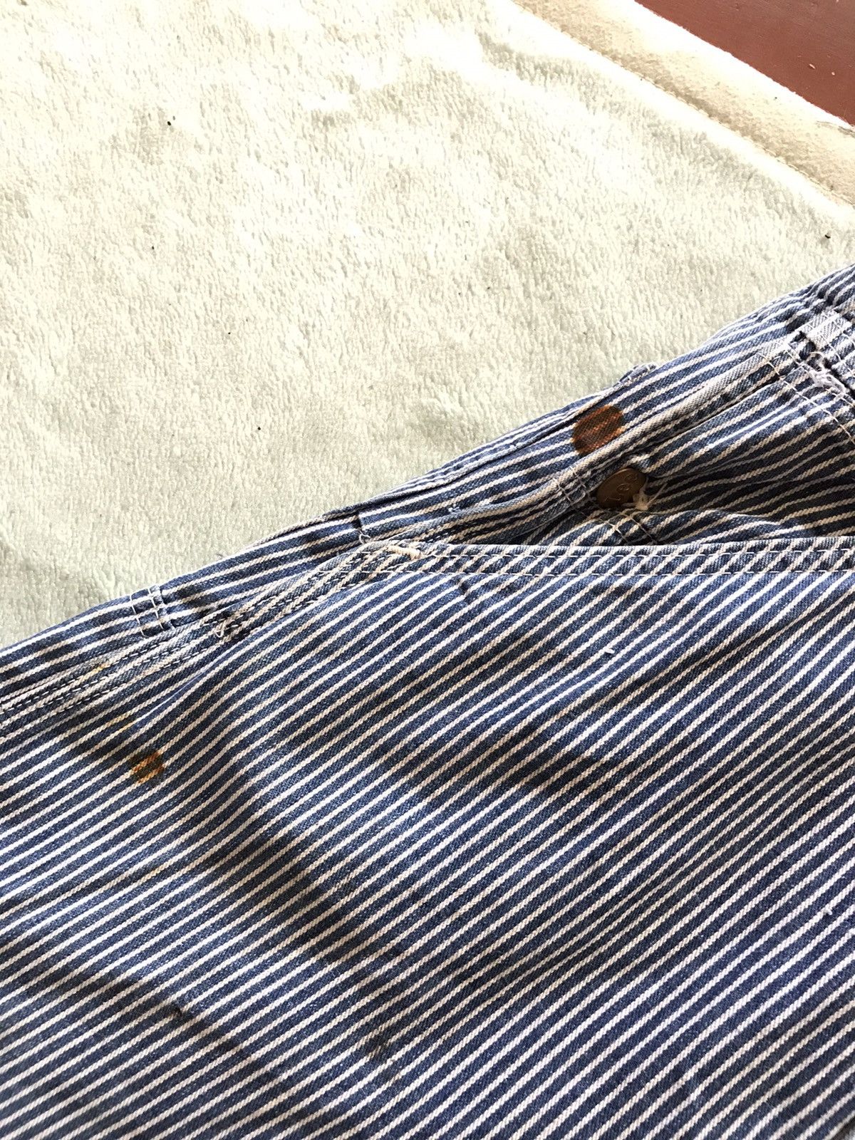 Lee × Vintage Vintage Lee Overall/Jumpsuit Hickory Stripe Size US 32 / EU 48 - 8 Thumbnail