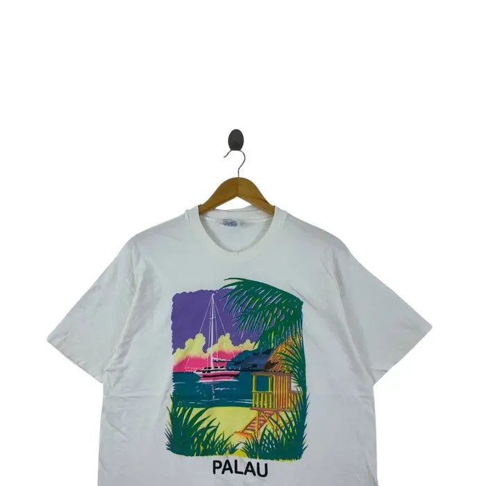Ocean Pacific Vintage 90’ PALAU OCEAN PACIFIC Koror Island Tee Shirt Size US L / EU 52-54 / 3 - 2 Thumbnail