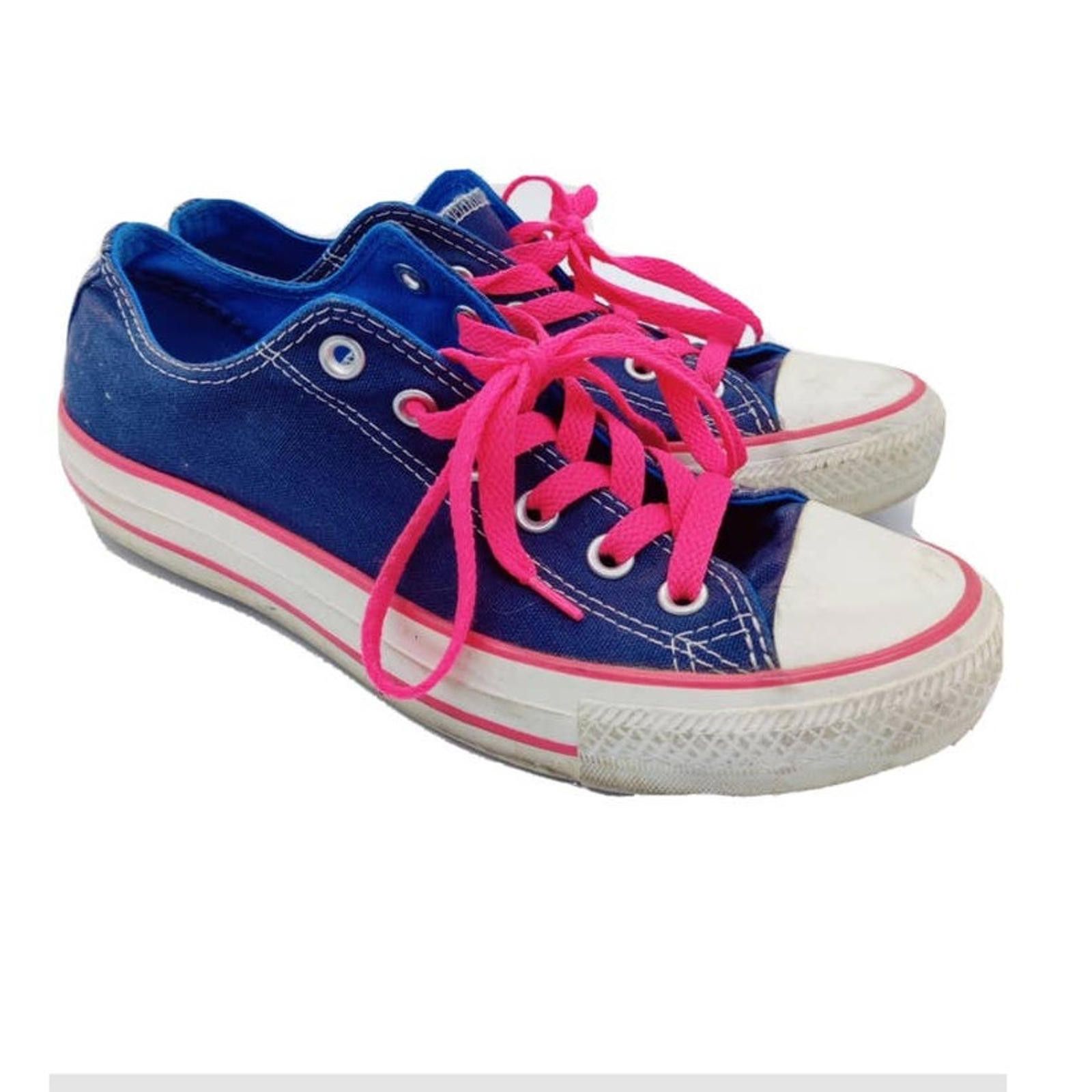 Converse Converse Chuck Taylor All Star Blue Hot Pink Sneakers 6 Size US 8 / IT 38 - 1 Thumbnail