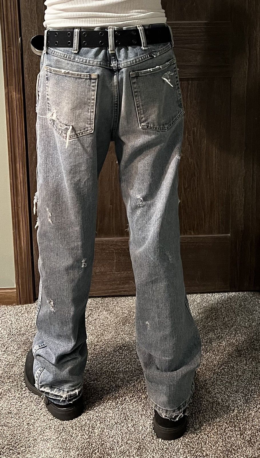Vintage × Wrangler Wrangler Vintage Distressed Denim 34x32 Size US 34 / EU 50 - 5 Thumbnail