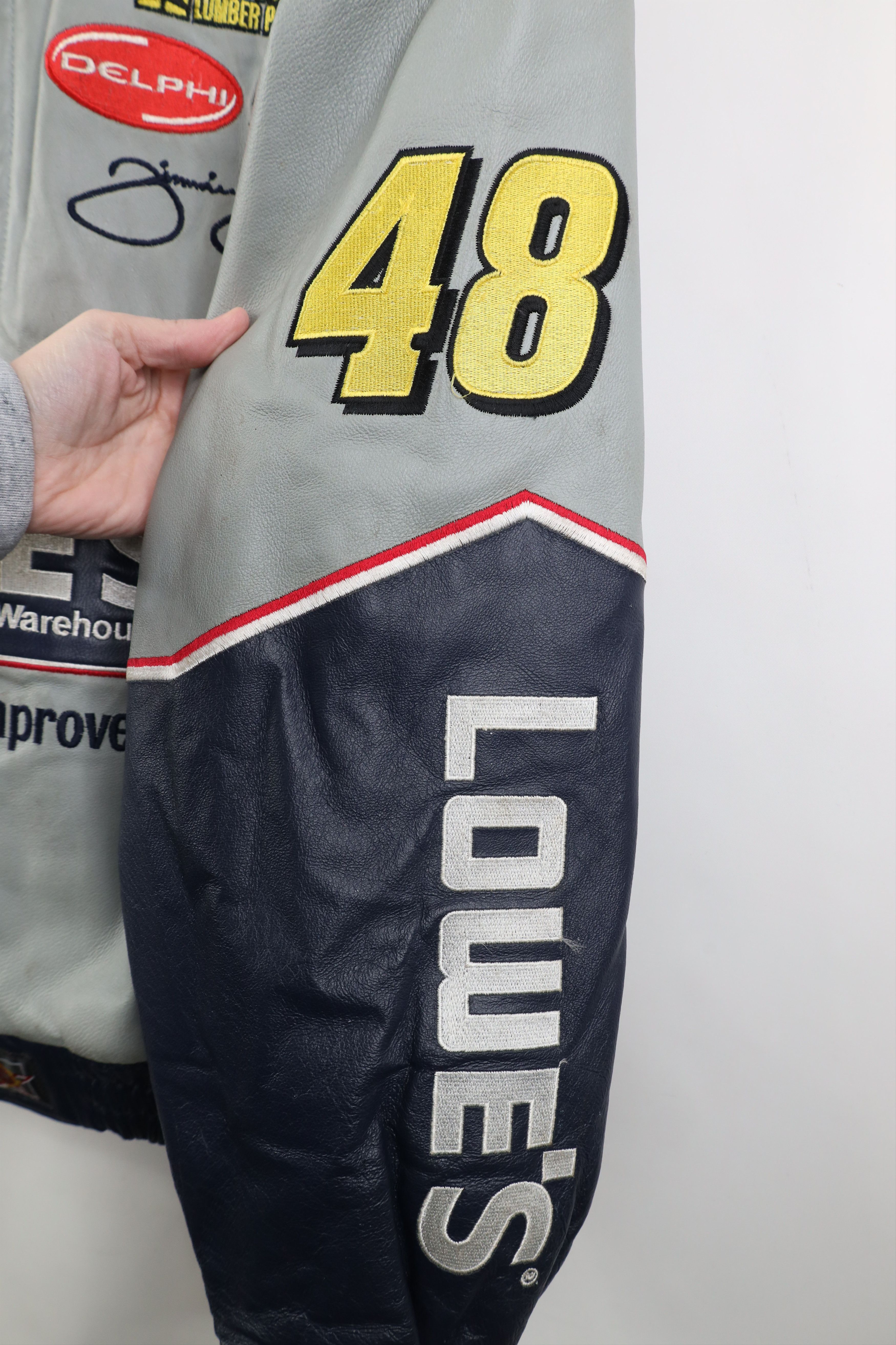 Vintage Vintage 90s Y2K NASCAR Jimmie Johnson Racing Bomber Jacket Size US L / EU 52-54 / 3 - 4 Thumbnail