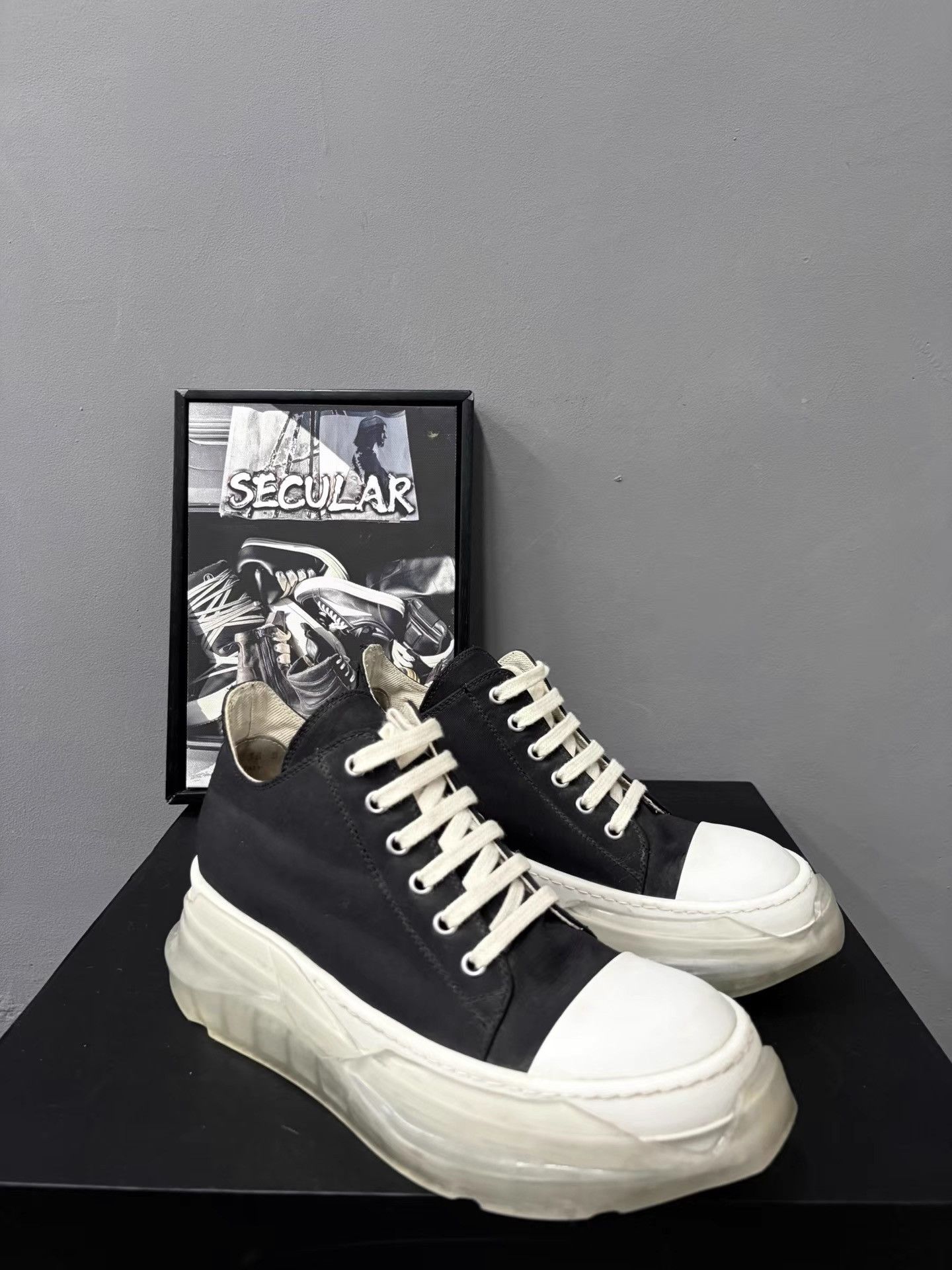 Rick Owens Rick Owens 20S Satin Low Ramones K34 Size US 6.5 / IT 36.5 - 3 Thumbnail