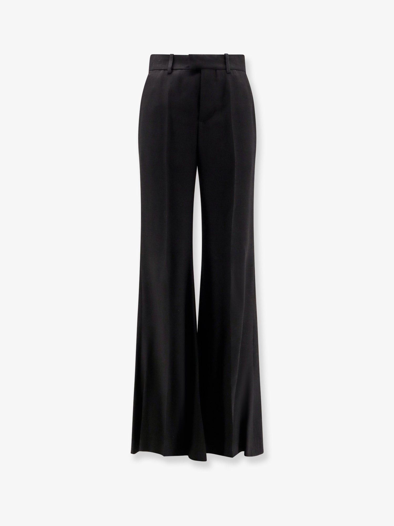 Viscose Trousers With Flared Bottom