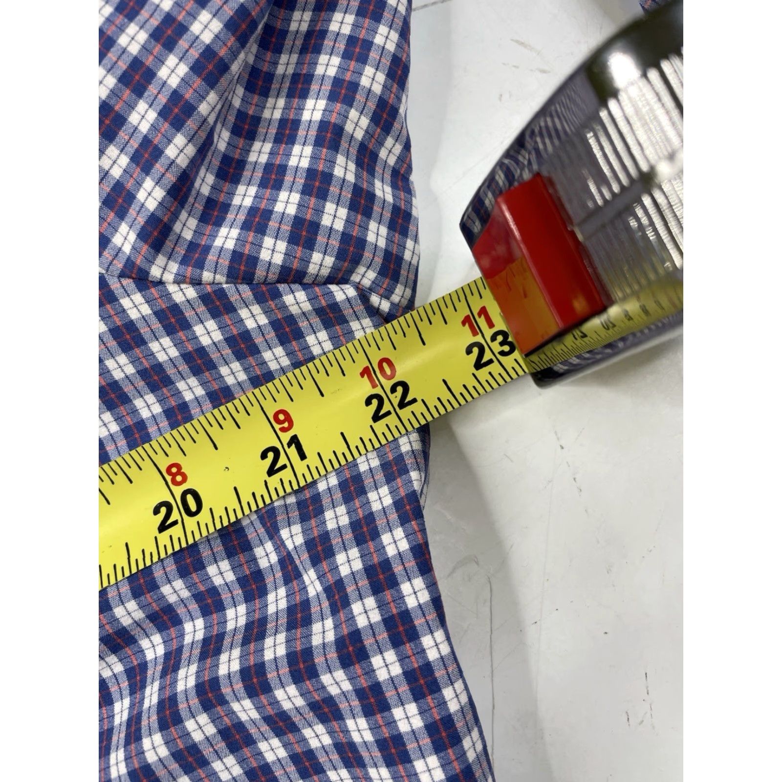 Mizzen+Main Mizzen+Main Mens Shirt L Blue Plaid Button Up Collared Slim Fit Twill Easy Care All Seasons City Classic Size US L / EU 52-54 / 3 - 6 Thumbnail