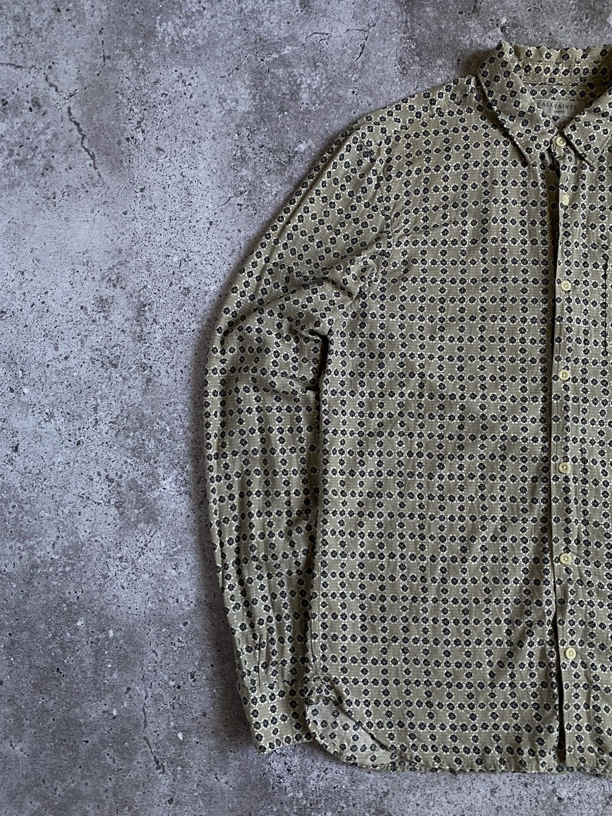 Allsaints × Designer AllSaints Dots Long Sleeve Button Shirt Size L Size US L / EU 52-54 / 3 - 2 Thumbnail