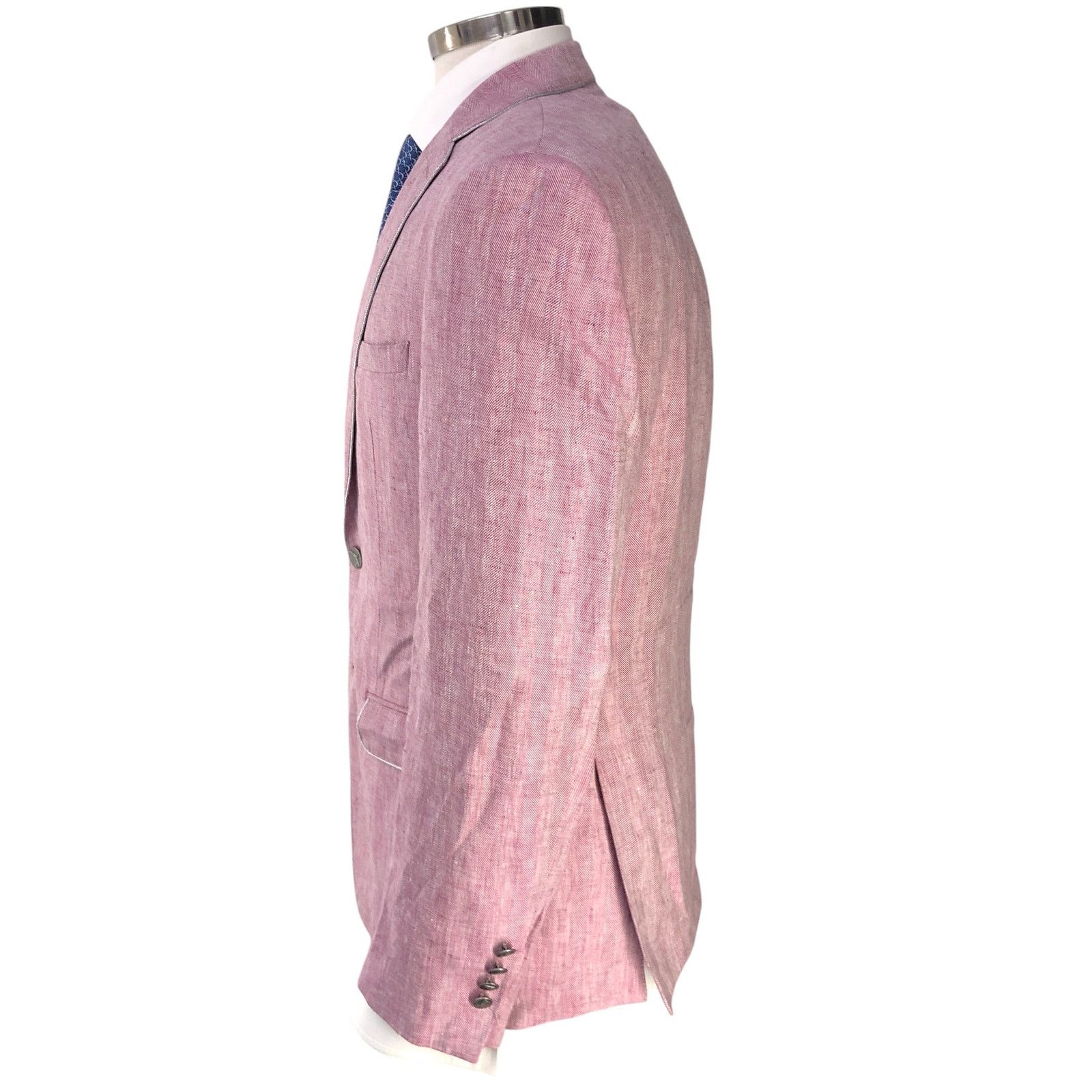 Tallia Tallia Size 38R Blazer Jacket Lavender Linen Kentucky Derby Size 38R - 7 Thumbnail